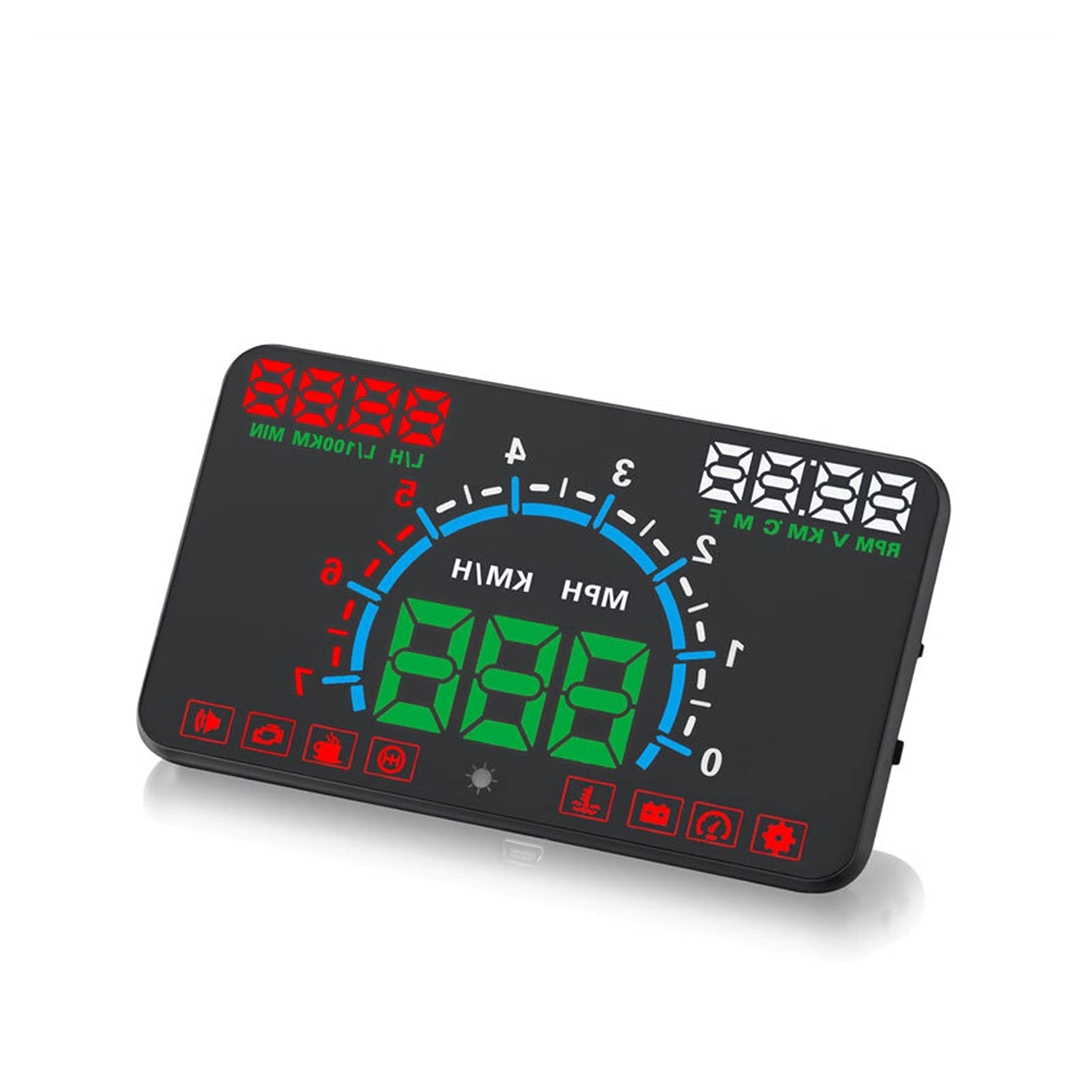E350 OBD2 II HUD Car Display 5.8 Inch Screen Easy Plug And Play Overspeed Alarm Fuel Consumption Display Hud Projector