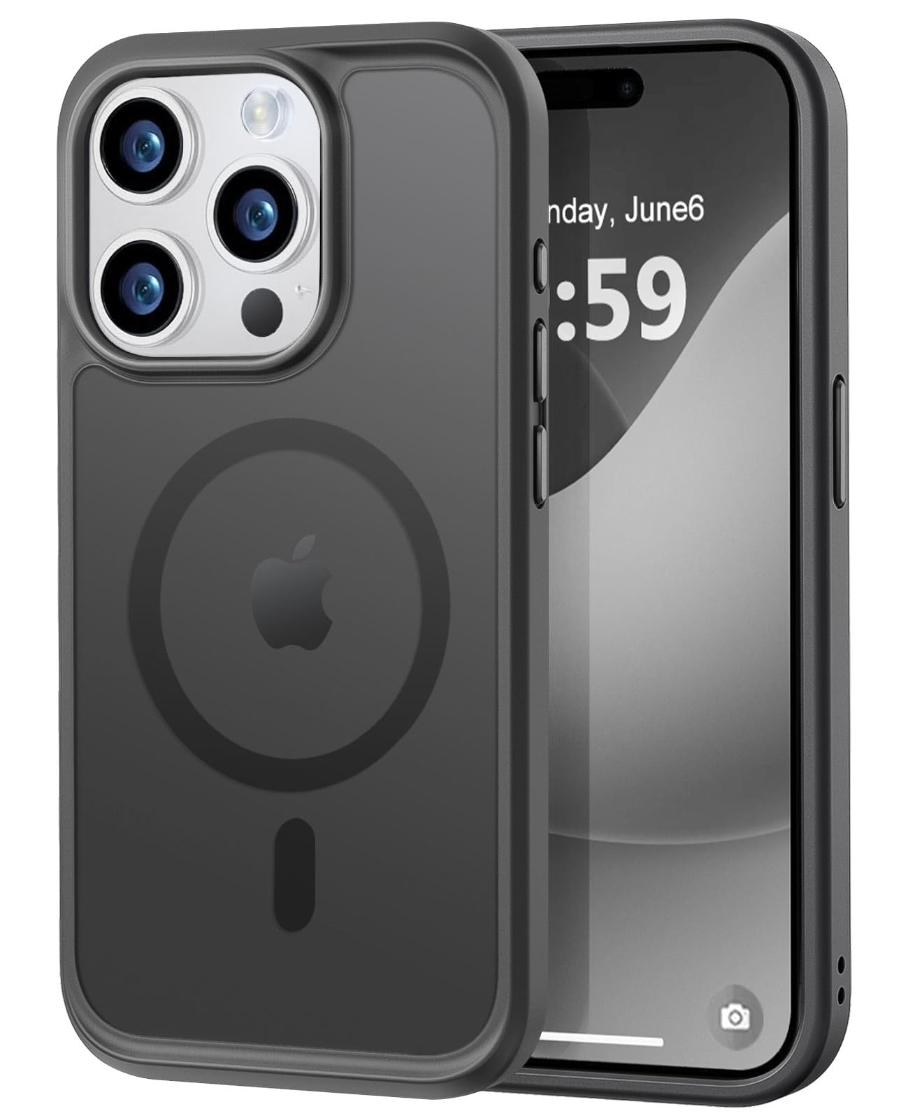 MOCCA Strong Magnetic for iPhone 14 Pro Case, [Compatible with Magsafe][13FT Military Drop Protection] Slim Translucent Matte Shockproof Case for