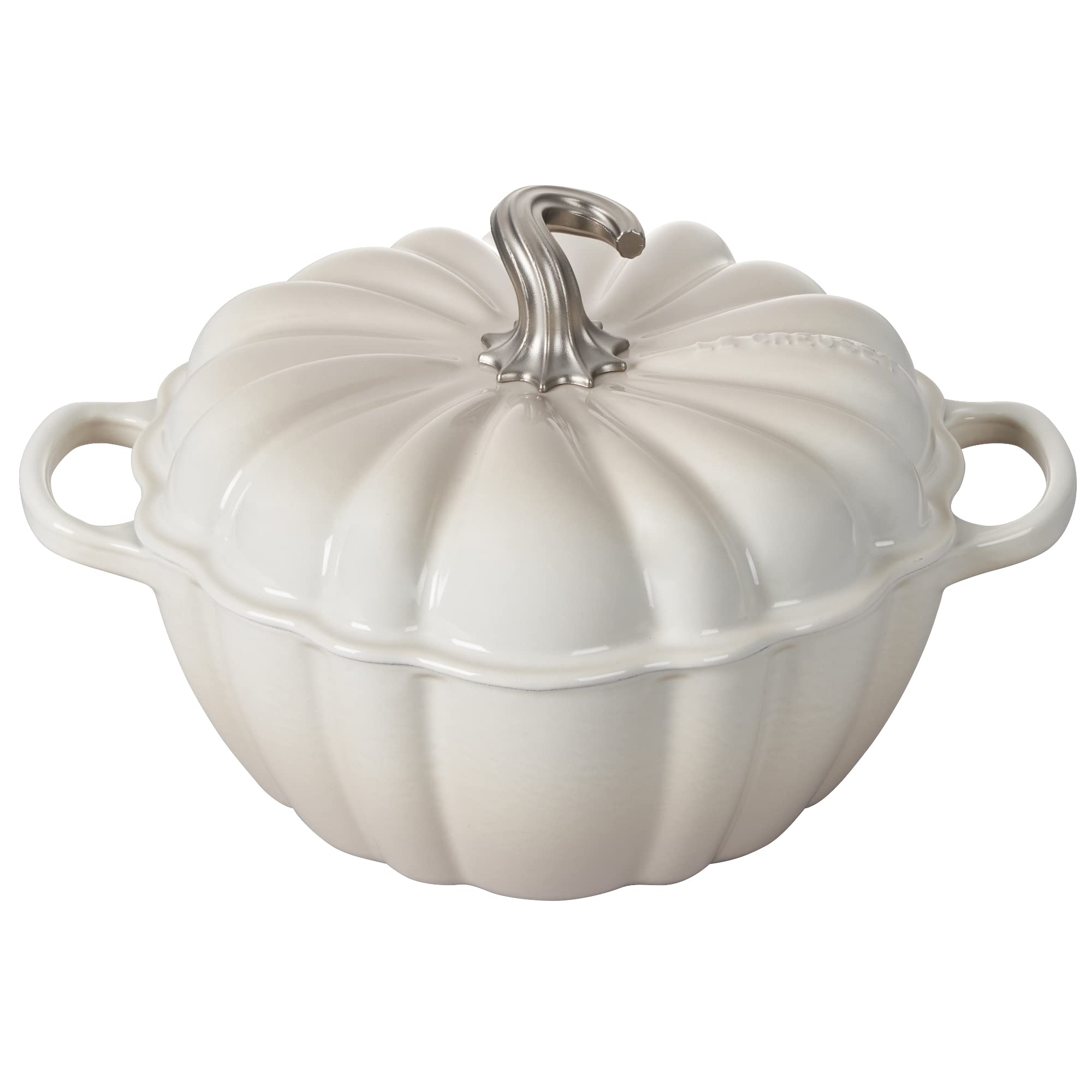 Le Creuset Enameled Cast Iron Figural Pumpkin Cocotte, 4 qt., Meringue