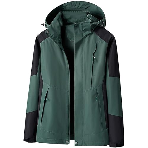 Mens Raincoats Waterproof Breathable Lightweight Jackets Zip Up Hoodie Outdoor Hiking Active Windbreakers Sport Coat