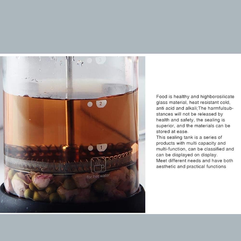 French Press Coffee Tea Maker 350mm Thickened Borosilicate Glass Coffee Press with 3 Filter Screens Rust-Free and Dishwasher Safe 100% BPA Free Pressure Pot + Stainless Steel Grinder French