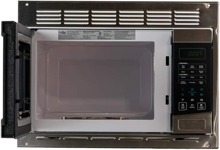 Tough Grade 1.0 Cu ft Stainless Steel MIcrowave with trim Kit , 900W , Multi-Section Cooking , Defrost , Child Lock