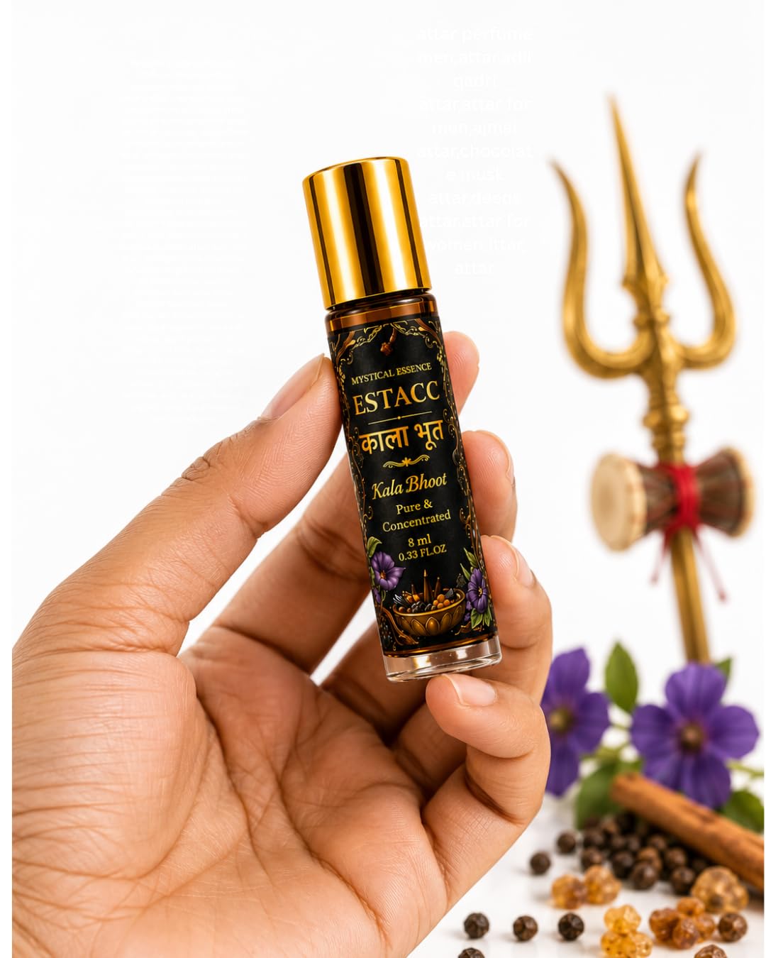 Kala Bhoot Attar, Pure & Concentrated Mystical Floral Fragrance, Roll-On, 8 ml, Pack of 2-image-18