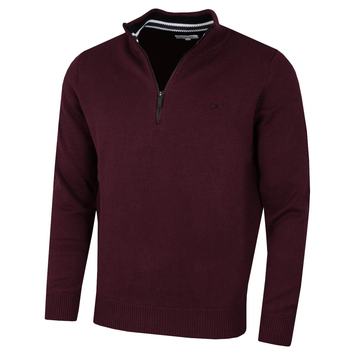 Calvin Klein Men's French Burgundy Sport 1/2 Zip Ck Golf Sweater - Xxxl