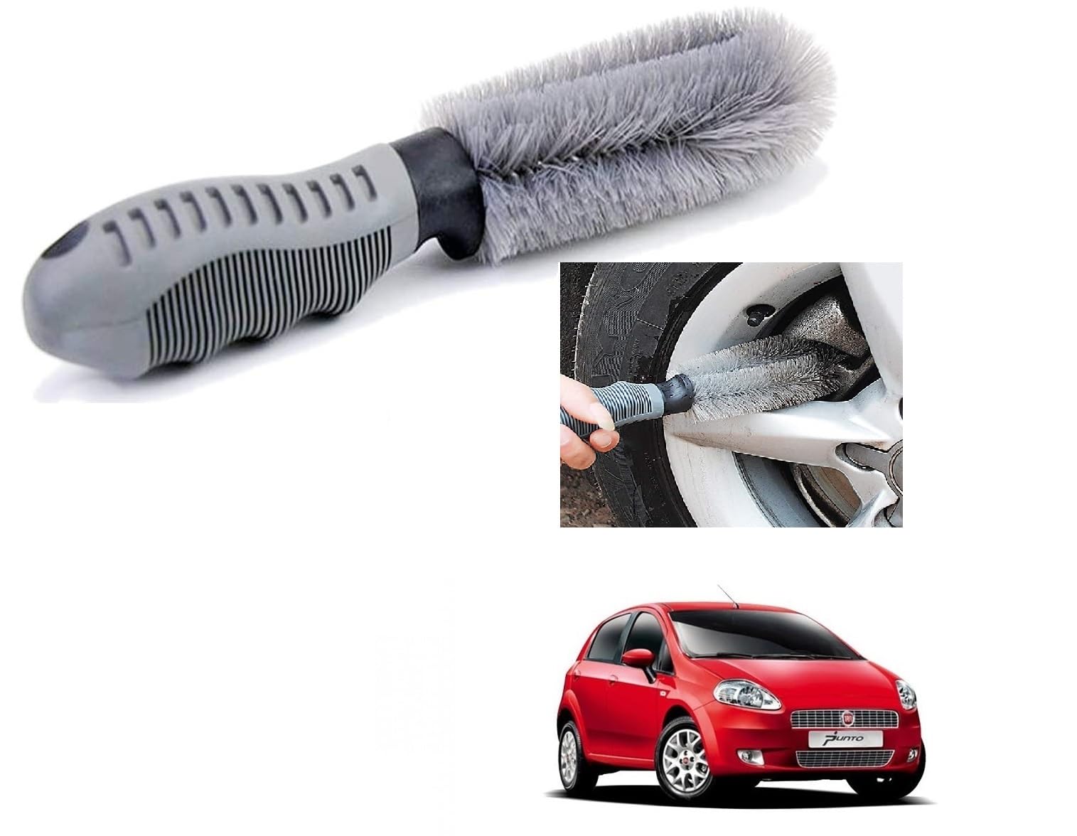 Auto Addict Car Alloy Wheel Cleaner Brush Tyre Rim for Fiat Punto-image-19