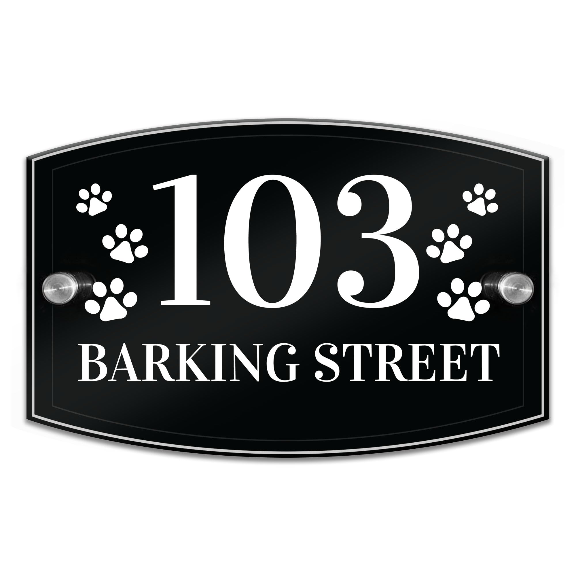 Red Ocean Dog Theme House Sign Plaques Door Number 1-9999 Personalised House Address Name Plate Dog Themed House Sign For Dog Animal Lovers