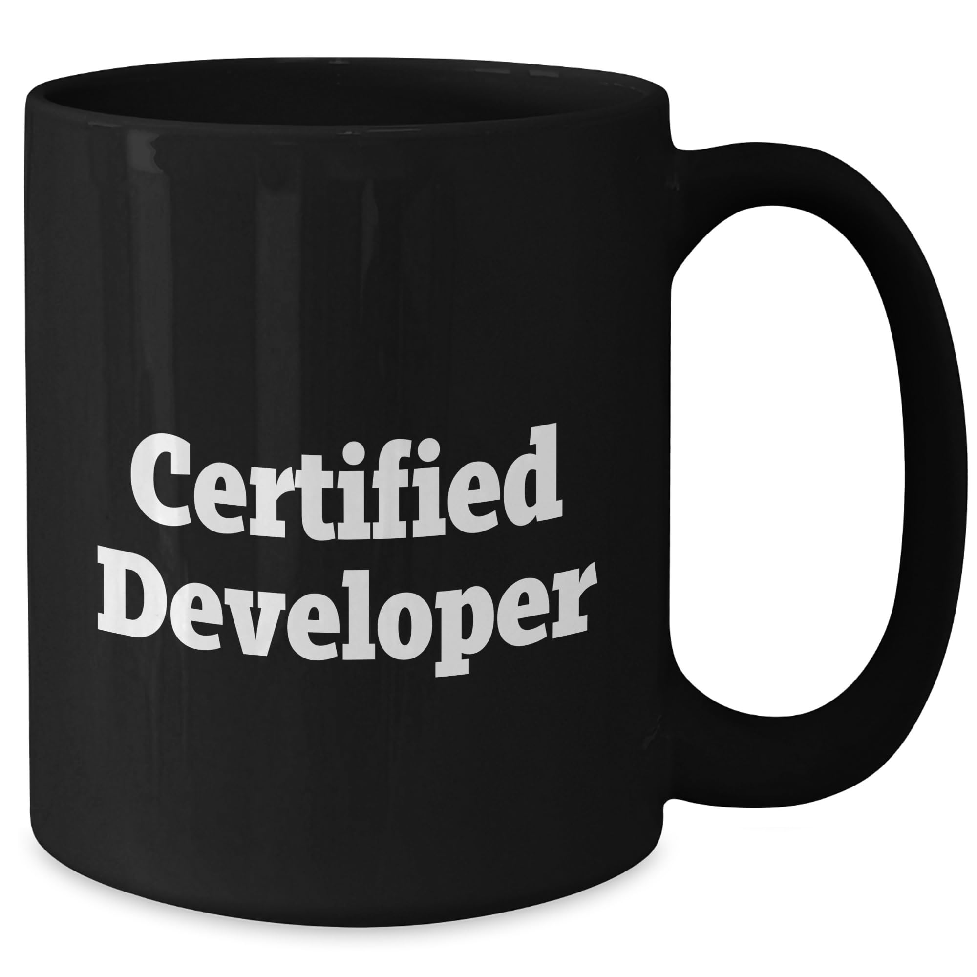 Funny Developer Gifts, Black Coffee Mug, Certified Developer, Christmas Unique Gifts from Men to Developer Friends
