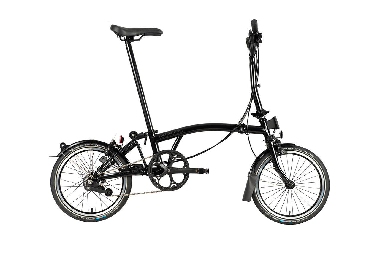 Brompton C Line 2 Speed Folding Bike (Black, Mid)