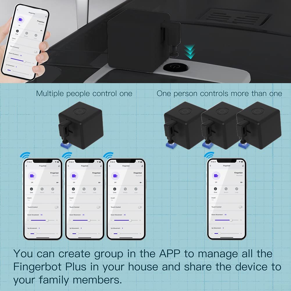 Interruptor, botón cuadrado inalámbrico inteligente con control táctil, adecuado para PC de oficina o electrodomésticos tradicionales