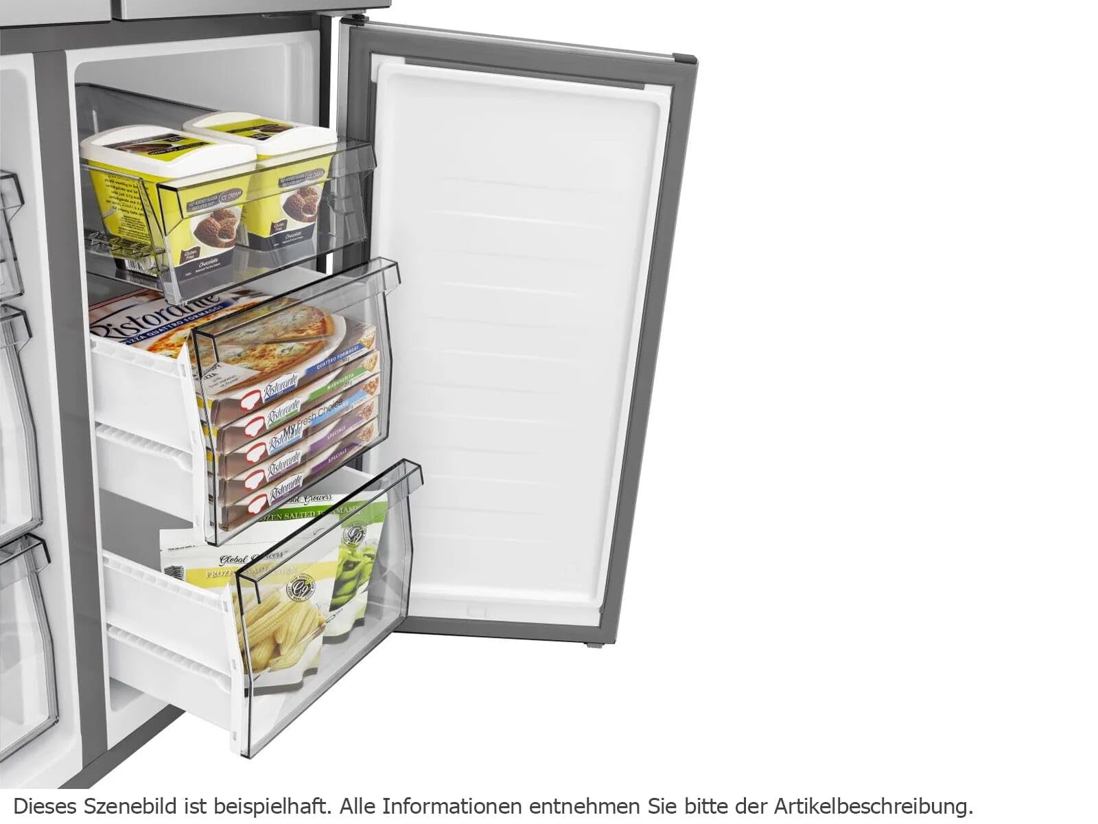 Hisense RQ5P470SAFD lodówko-zamrażarka Cross-Door, 304 l, pojemność zamrażarki 179 l, Total NoFrost, WiFi, Multi AirFlow, FastFreeze, klasa efektywności energetycznej D, 178,5 cm x 79,4 cm, czarna