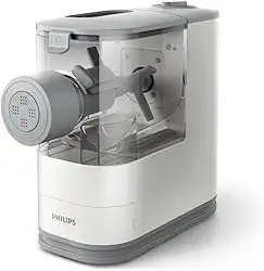 Philips Compact Massa e Macarrão Maker com 3 placas de formato de massa intercambiáveis - Branco - HR2370/05