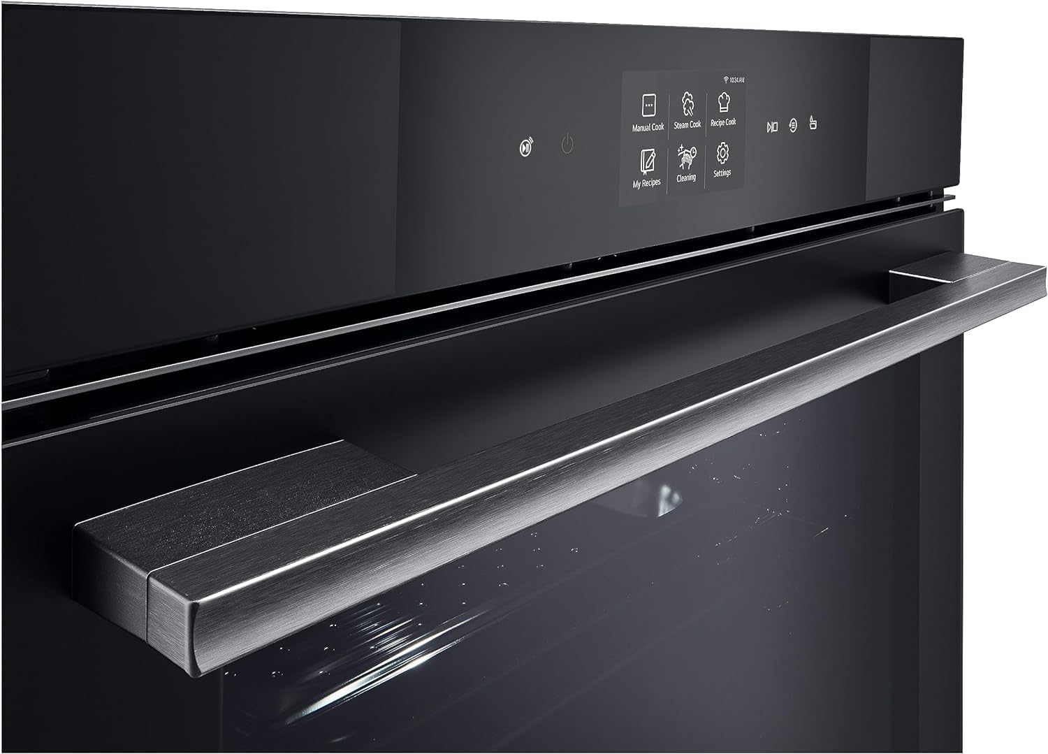 LG InstaView WSED7667M Forno da Incasso 100% Vapore, classe A++, 76L, 250°C, Display Touch 4,3", Air Fry, Sous Vide, Pizza, EasyClean, Wi-Fi, Cerniere Ammortizzate, Sonda Temperatura, Nero