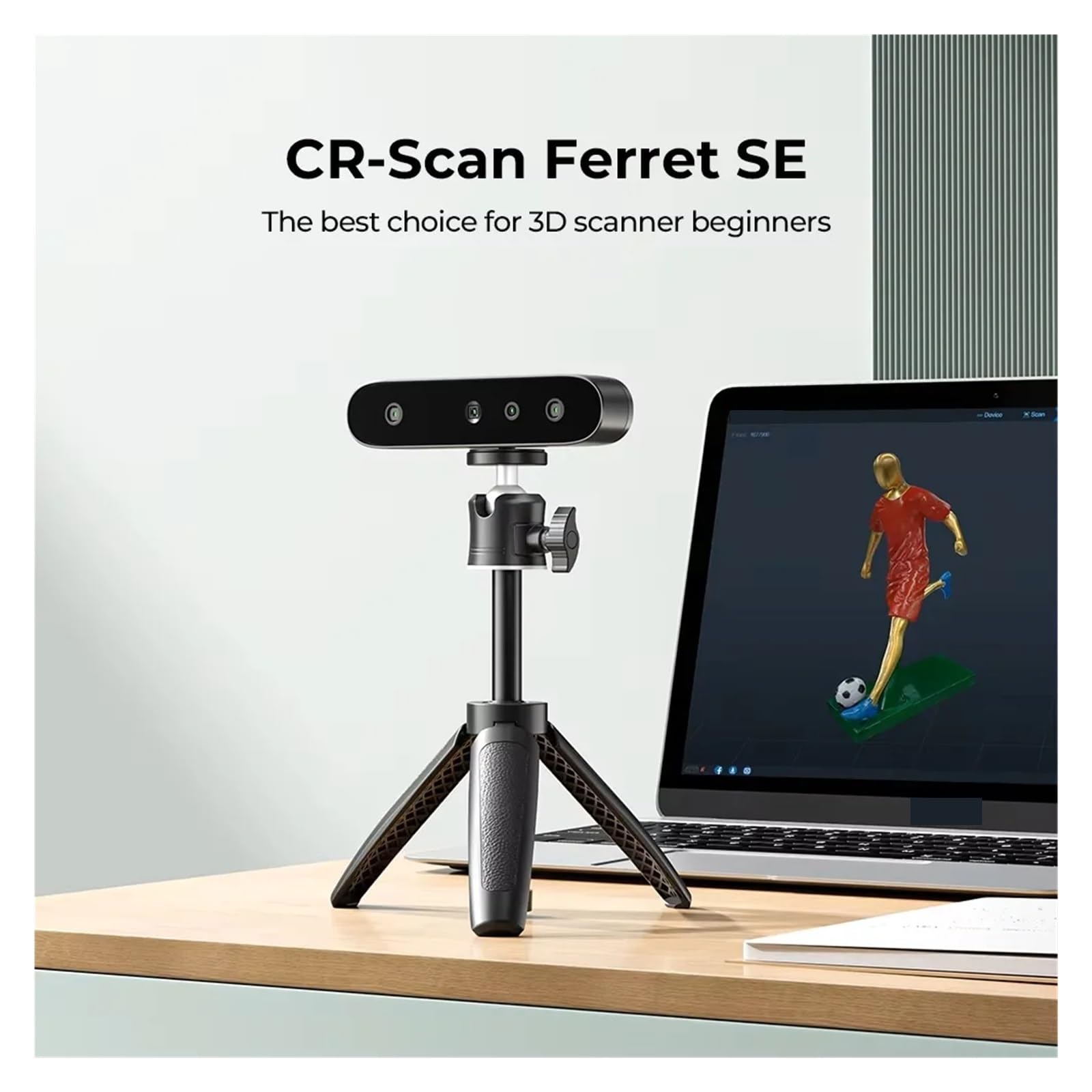 CR-Scan Ferret SE 3D Scanner Anti-Shake Tracking 24-Bit Full Color Up to 0.05mm 30fps Scanning Speed 150-2000mm