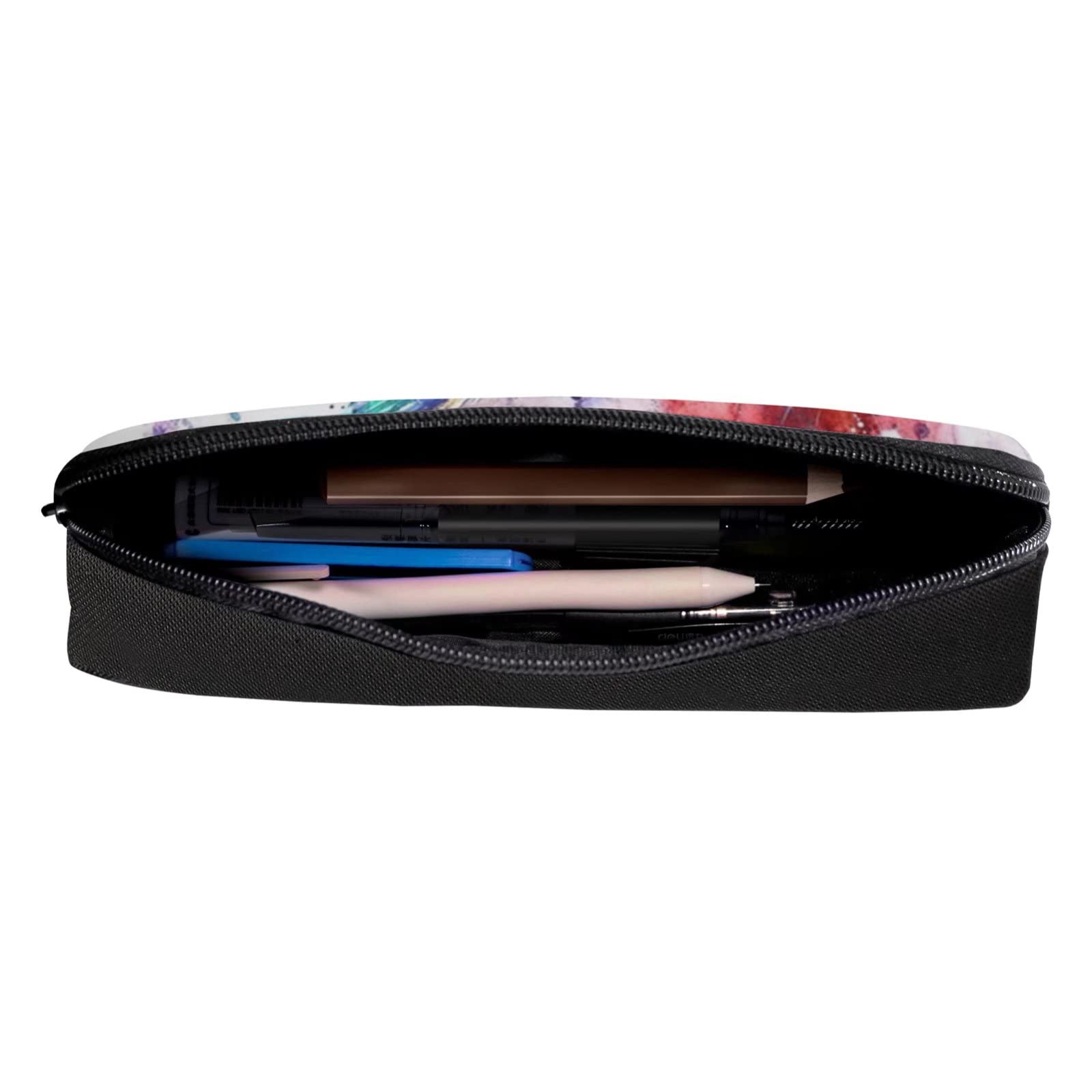 COEQINE Pencil Bag Pen Case with Painting Horse Pattern Students Capacity Pouch Zipper Bag Durable Stationery Holder for School Students Supplies - Image 4