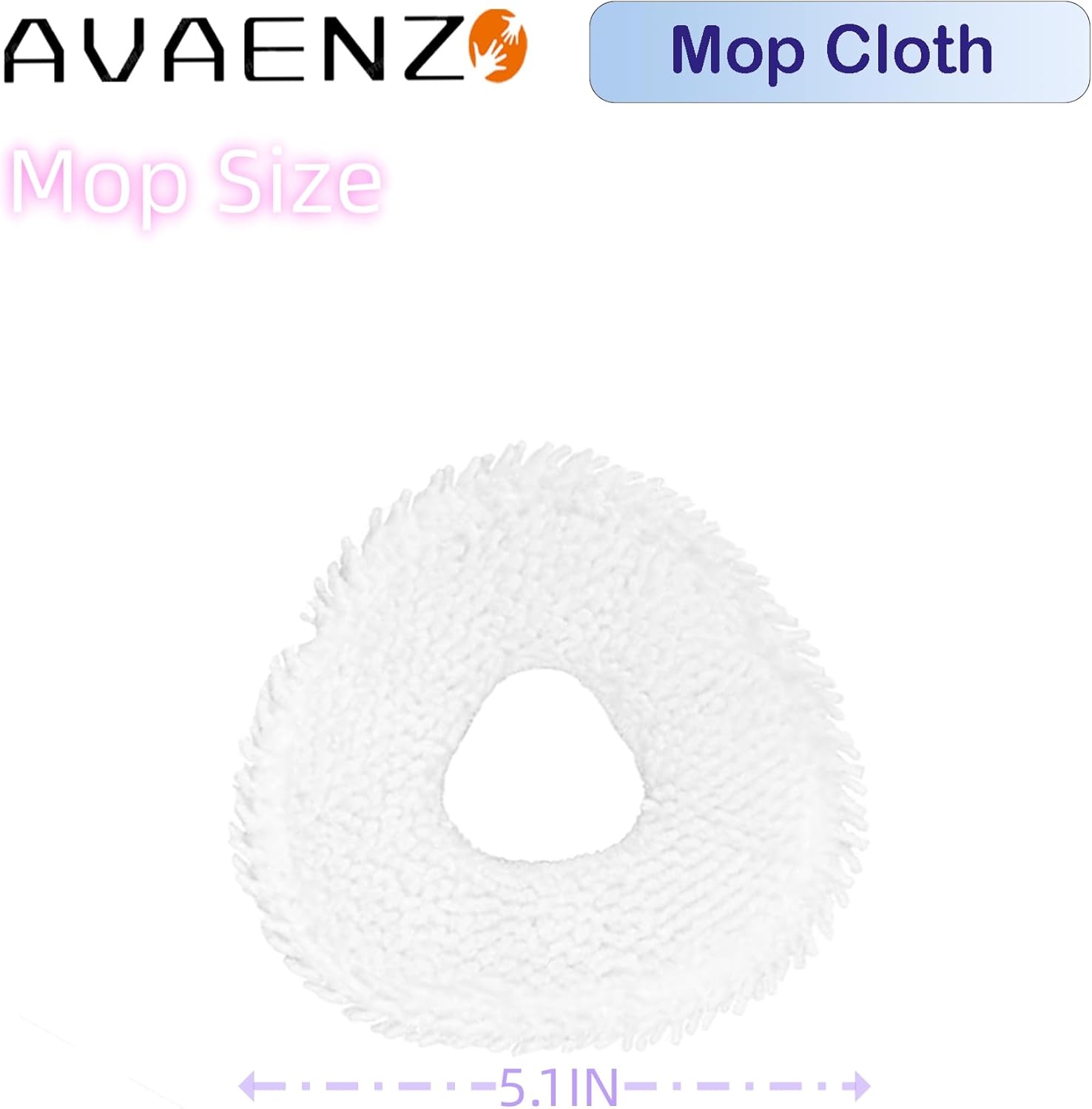 12 Pack Replacement Mop Pads Compatible with Narwal Freo X/Z Ultra Z10 Freo Pro J3 J4 YJCC012 YJCC015 Microfiber Resuable Mop Cloth Robot Vacuum Cleaner Accessories, White
