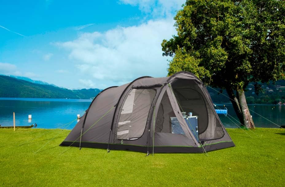 BERGER Campo 4 Tunnelzelt | Zelt Aufenthaltszelt Camping mit Stehhöhe | freistehend, wasserdicht