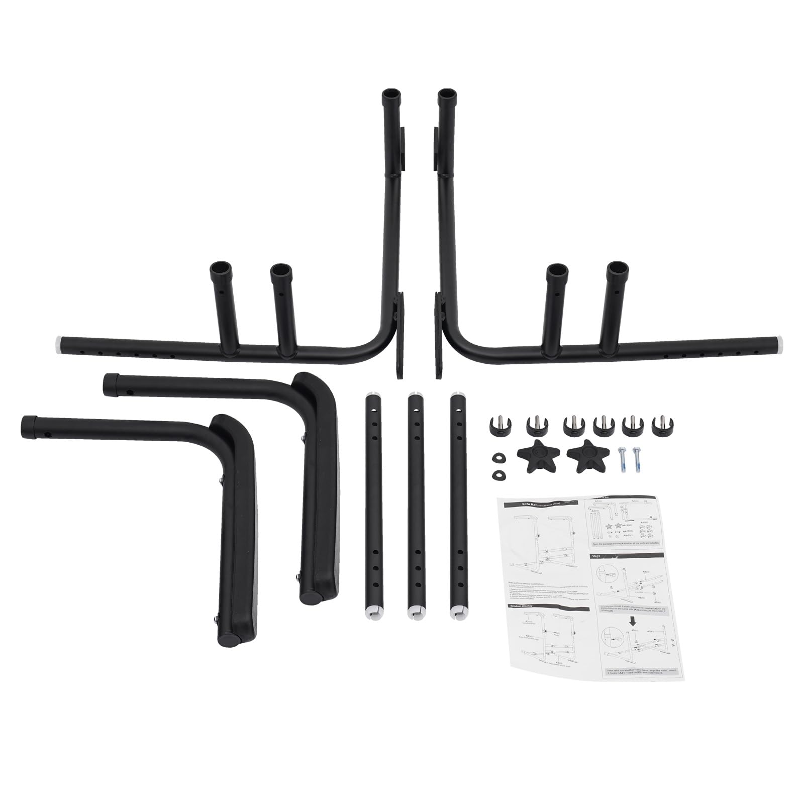Sollevamento per divano/letto/toilette, dispositivo di sollevamento antiscivolo per anziani con manico largo, regolabile in altezza e larghezza per pazienti e disabili, fino a 204 kg (nero)