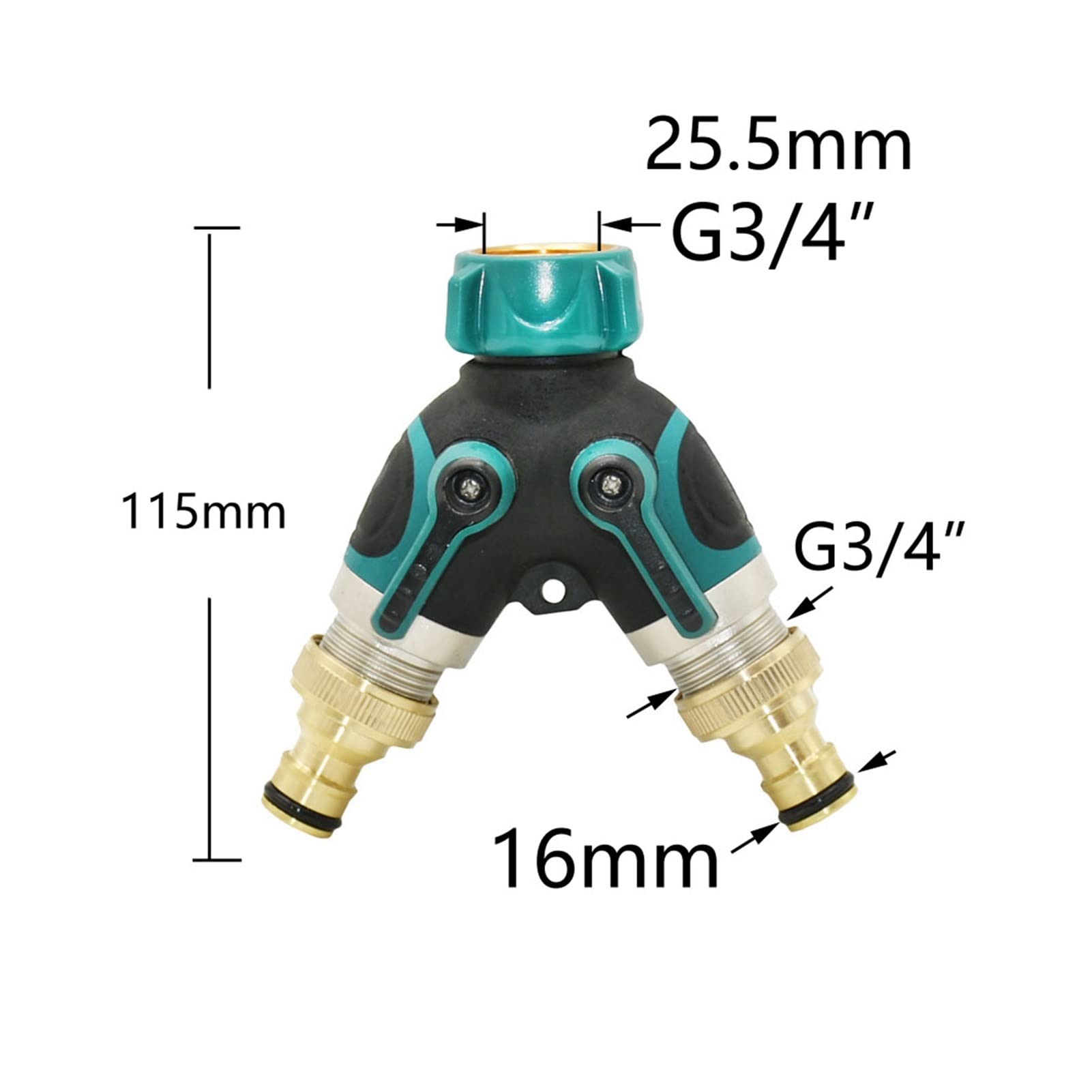 Hose Fittings Hose Adapters Garden 2/4 Way Garden Faucet Hose Diverter 1/2 3/4 Inch Threaded Quick Coupling Irrigation Valve 1 Set (Color : E) Plumbing Fittings