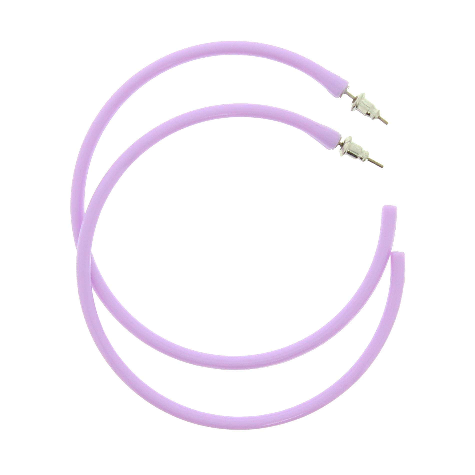 Zac's Alter Ego Plastic Hoop Neon Earrings for Fancy Dress - 80s/ Pop/Clubbers
