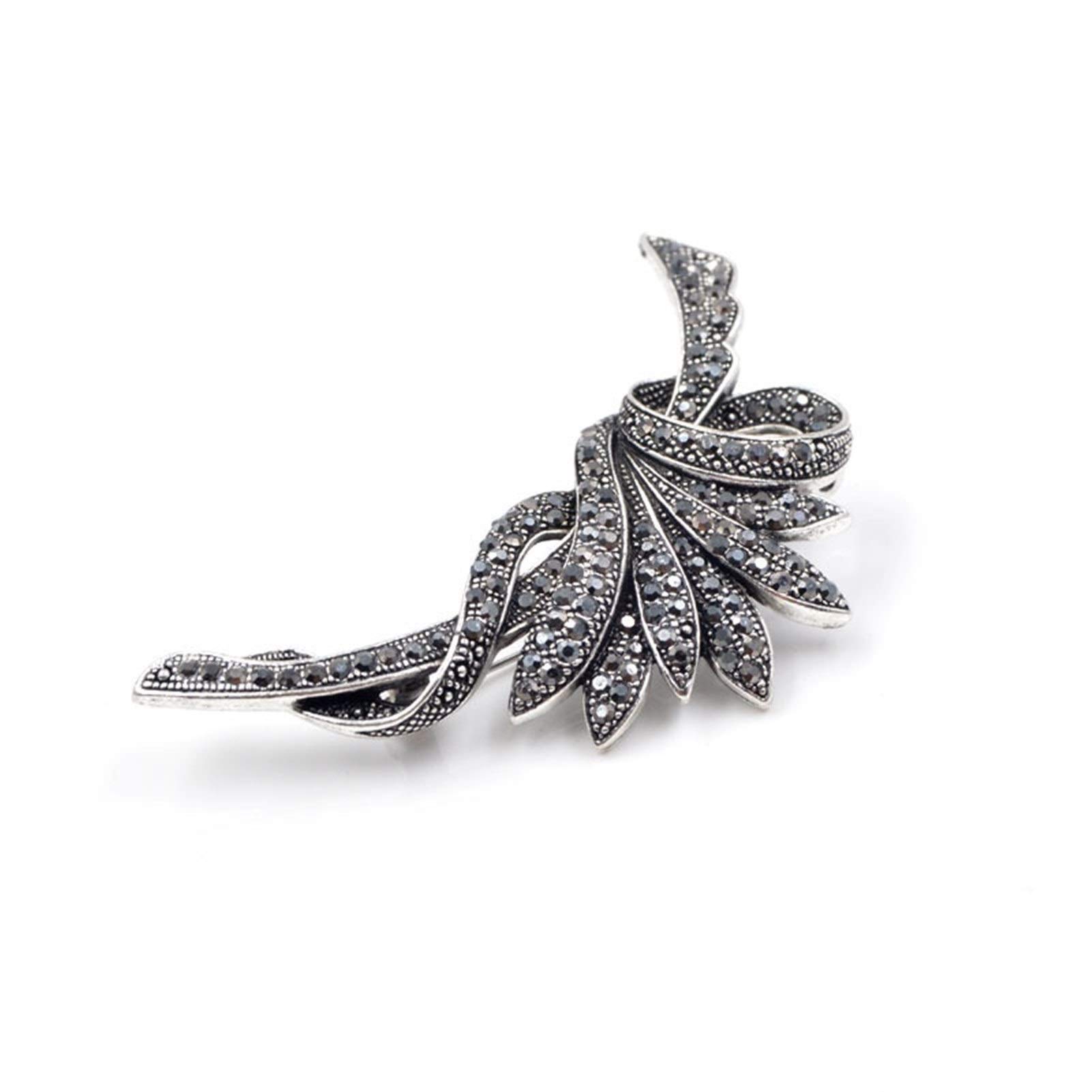Black Flower Broothes dla kobiet mody mody vintage broszka przy imprezie akcesoria ślubne duże broszki wytwarzane w Chinach
