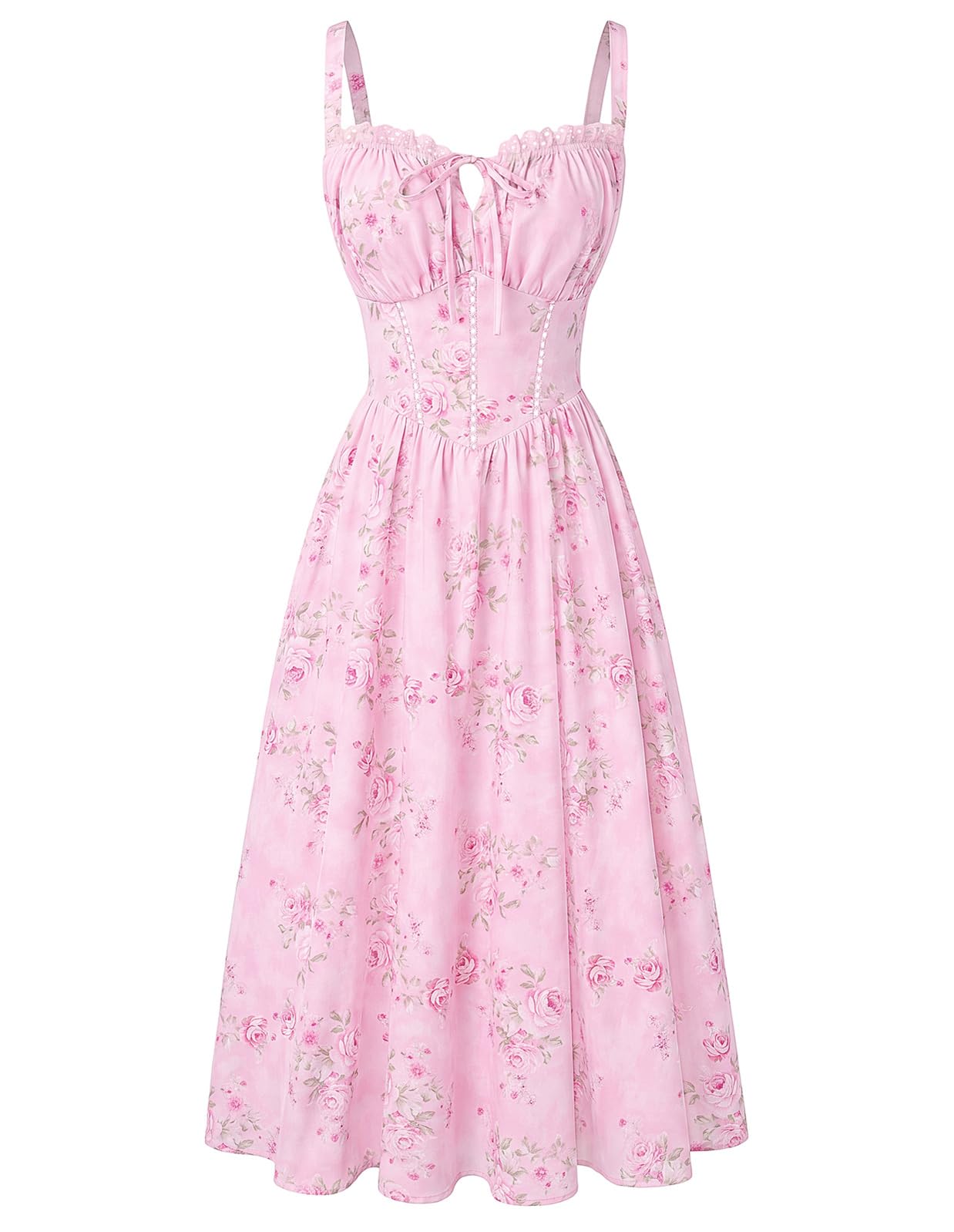 Scarlet Darkness Women 2026 Floral Corset Dress Summer Milkmaid Sundress