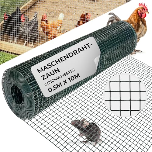 STREND PRO Maschendrahtzaun | Geschweißt - PVC | 0.5m x 10m | 1,2 mm, 12,7x12,7mm | Kaninchendraht, Hasendraht, Volierendraht für Garten & Tierhaltung | Hasengitter, Hühnerzaun, Zaun STREND PRO Maschendrahtzaun | Geschweißt - PVC | 0.5m x 10m | 1,2 mm, 12,7x12,7mm | Kaninchendraht, Hasendraht, Volierendraht für Garten & Tierhaltung | Hasengitter, Hühnerzaun, Zaun