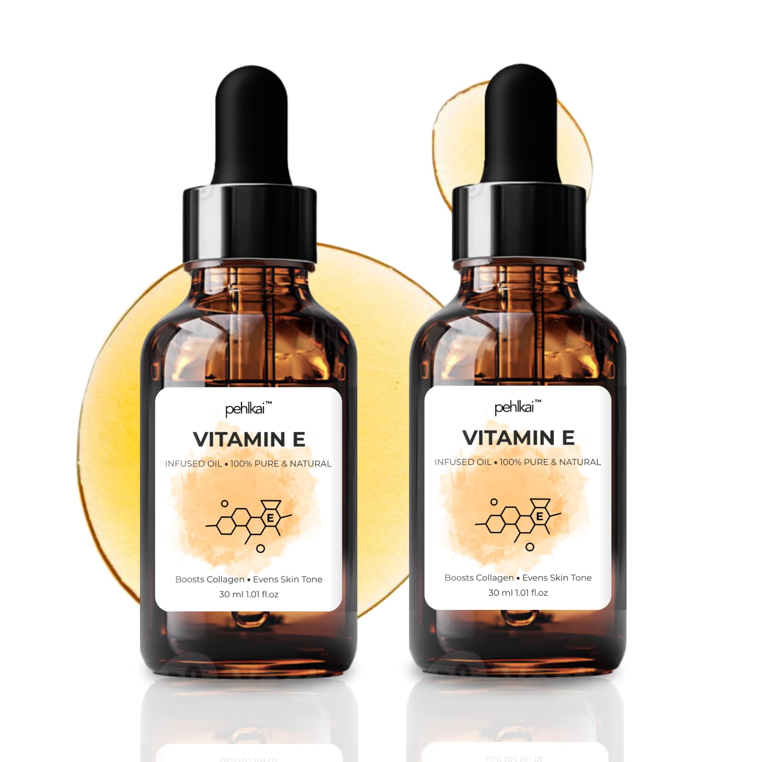Vitamin E Oil for Hair Growth and Hair Fall Control - 100% Pure Natural Cold-Pressed Oil for Skin Care and Dandruff - Lightweight Non-Greasy Multipurpose Pack of 2 Bottles - 30ml x2-image-17