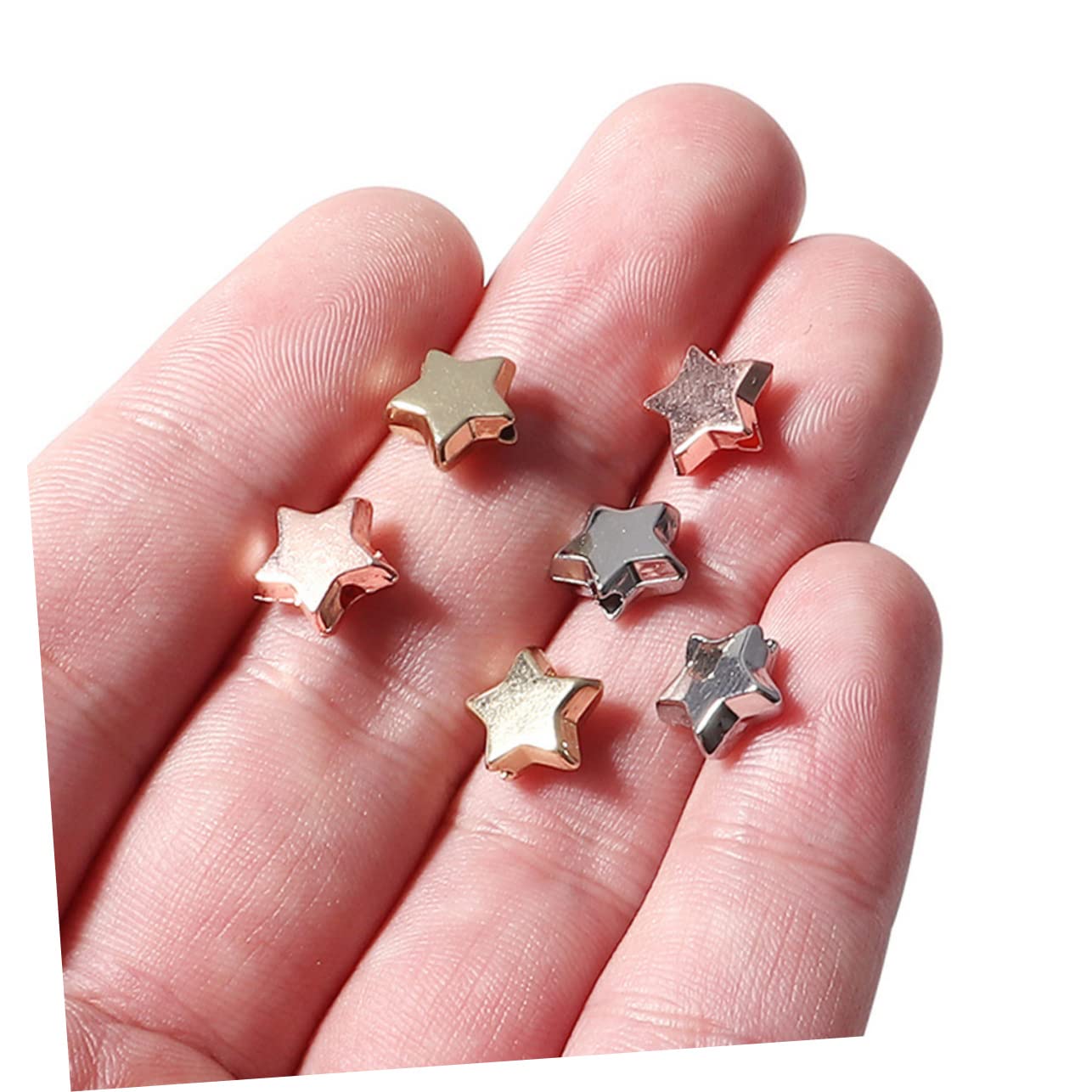 Angoily 5 Set Perline Forma Stella Ccb Per Bigiotteria Diy Distanziatori Per Collane E Bracciali Leggere E Resistenti Per Creazioni Artigianali 300 Pezzi*5