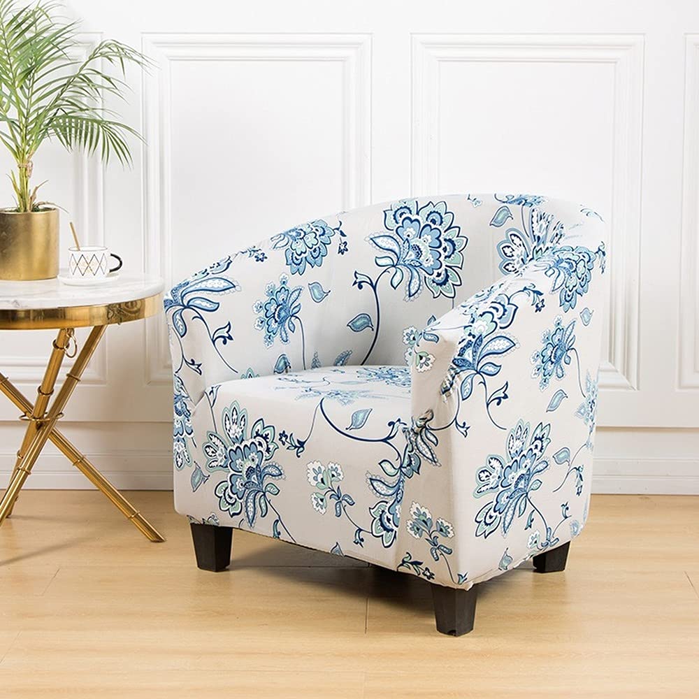 Fodera Per Poltrona Monoposto In Microfibra Floreale - Coprisedia Elastico, Lavabile - Foto 7