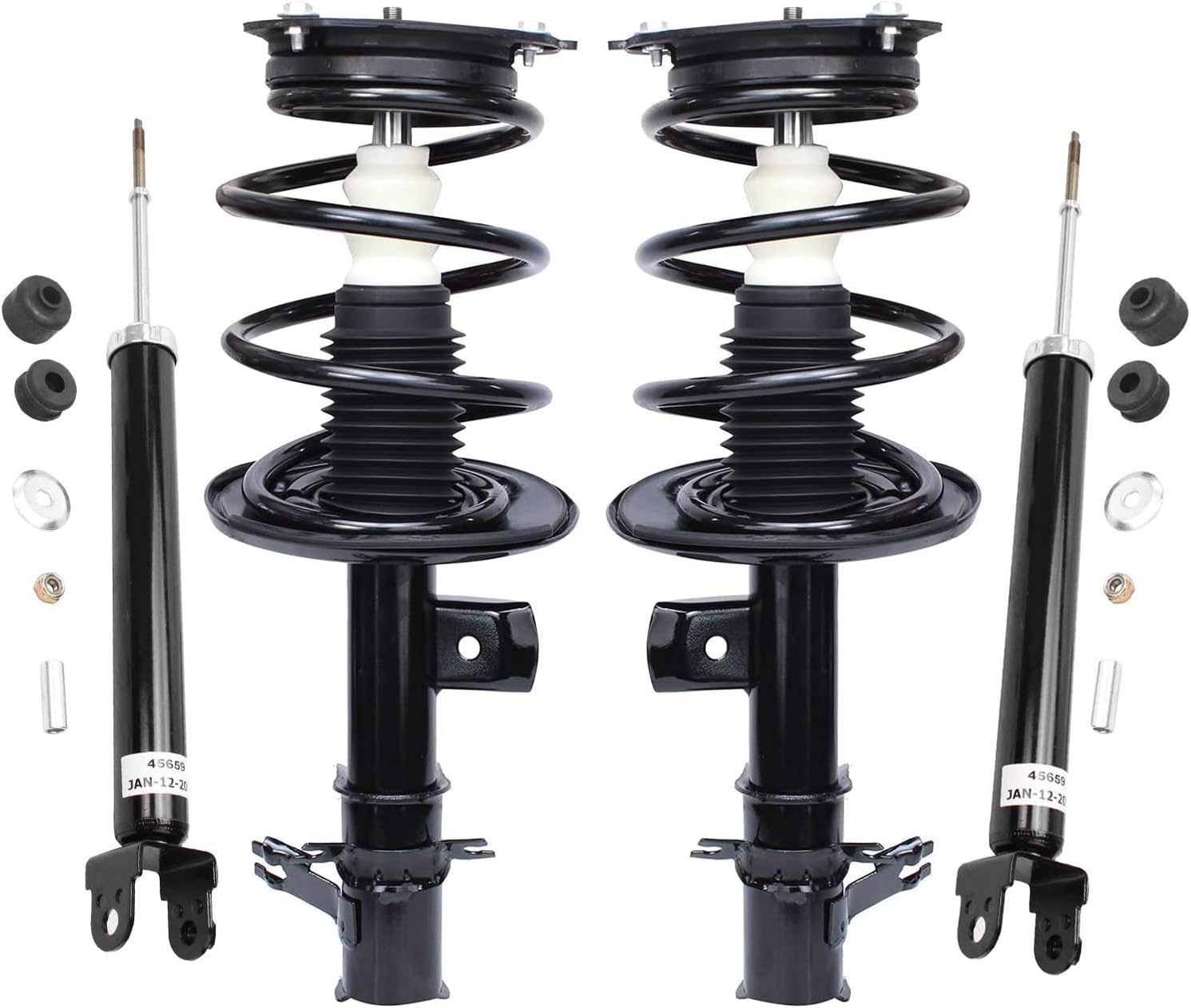 Get Discount Offer Detroit Axle - Front Struts w/Coil Springs + Rear Shocks Absorbers Replacement for 2007-2012 Nissan Altima - 4pc Set