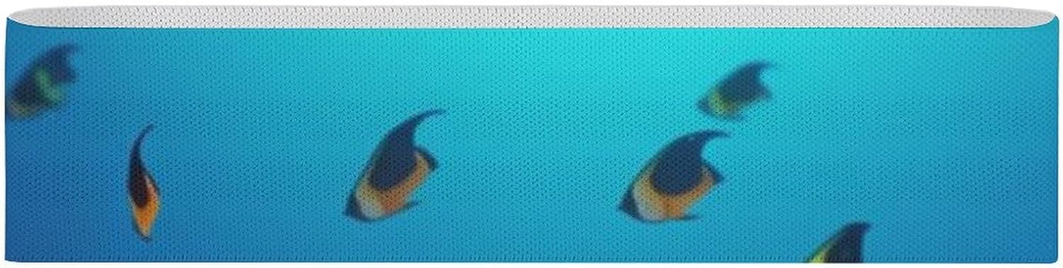 Colorful Fish Printed Yoga Strap Stretch Bands Resistance Bands Cotton Yoga Belt Professional Elastic Band for Fitness, Yoga, Pilates, Physical Therapy, Improve Flexibility