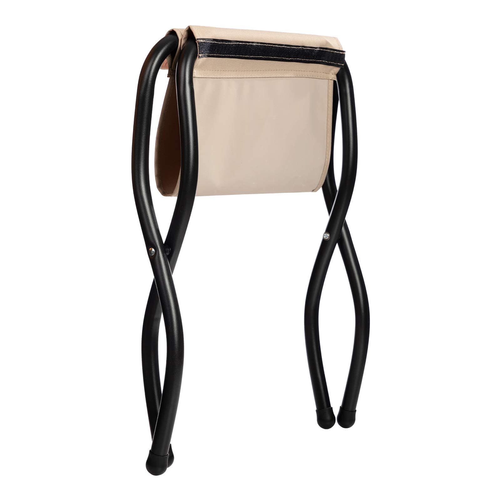 HollyHOME Poggiapiedi Pieghevole con Gambe in Metallo Piccolo Poggiapiedi Divano per Salotto Camera da Letto Balcone Giardino Velluto Ottomano Sedile Moderno, Rosso