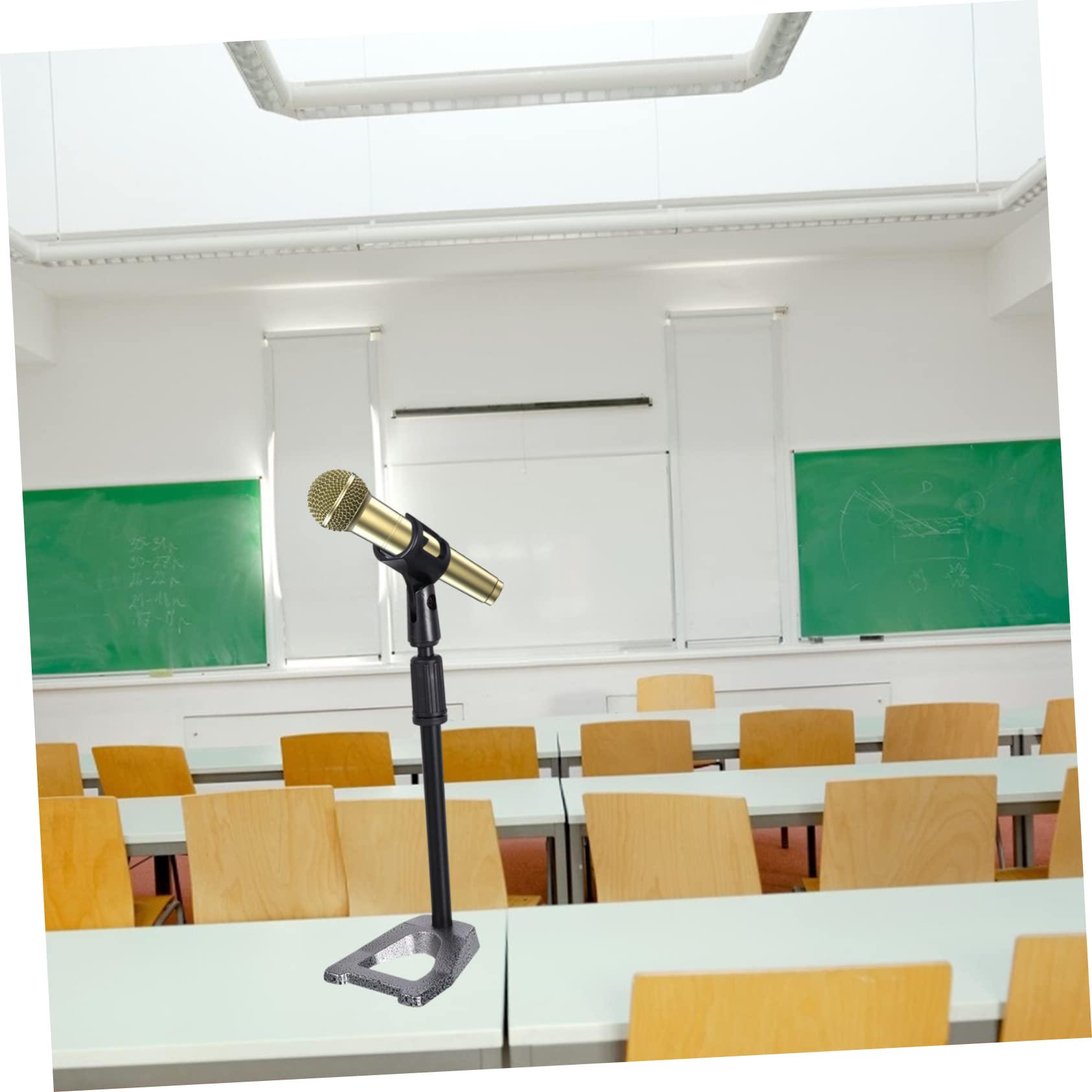 Mikinona Supporto Per Microfono Con Altezza Base Pesante Stabilizzatore Per Radio Facile Da Montare e Retrattile Adatto Diversi Microfoni