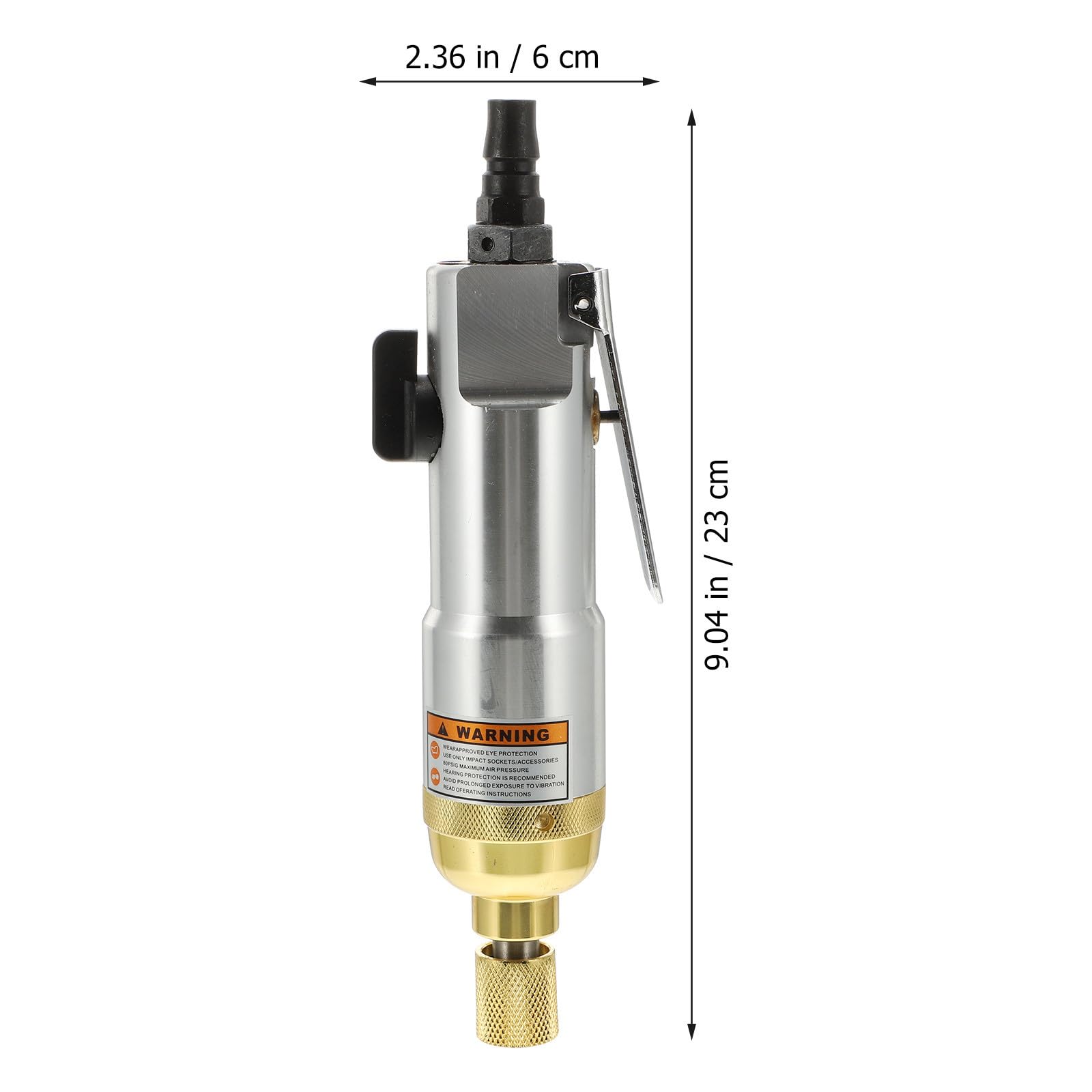 Cacciavite Pneumatico Regolabile 9000rpm 1/4 Pollice Nero | Coppia Massima 35n, Consumo Aria 0, 25 3/min, Pressione 0, 62mpa, Capacità Bulloni 4-6mm