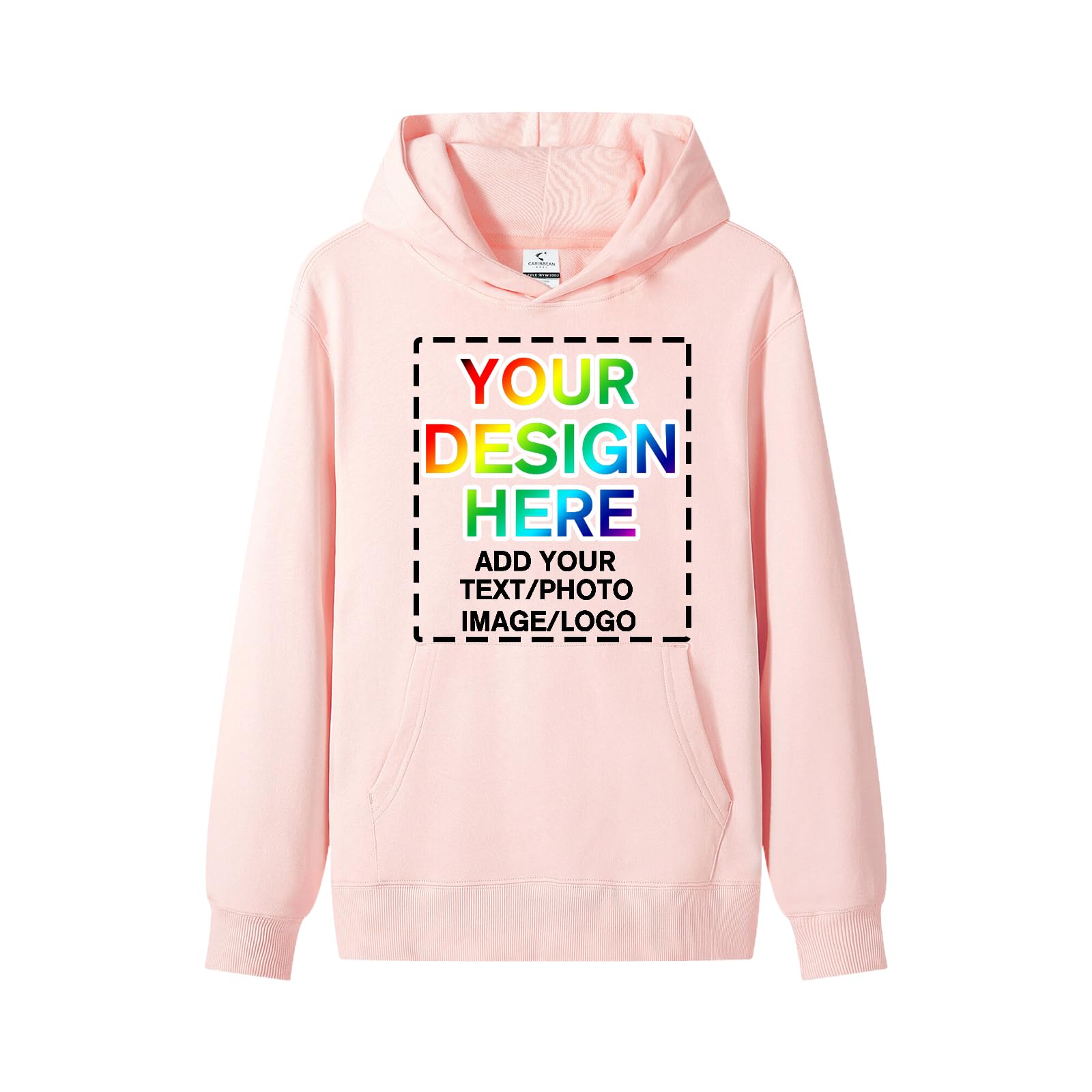 Personalisierbarer Kapuzenpullover mit Foto und Text – personalisiertes Kapuzenpullover-Sweatshirt für Männer und Frauen