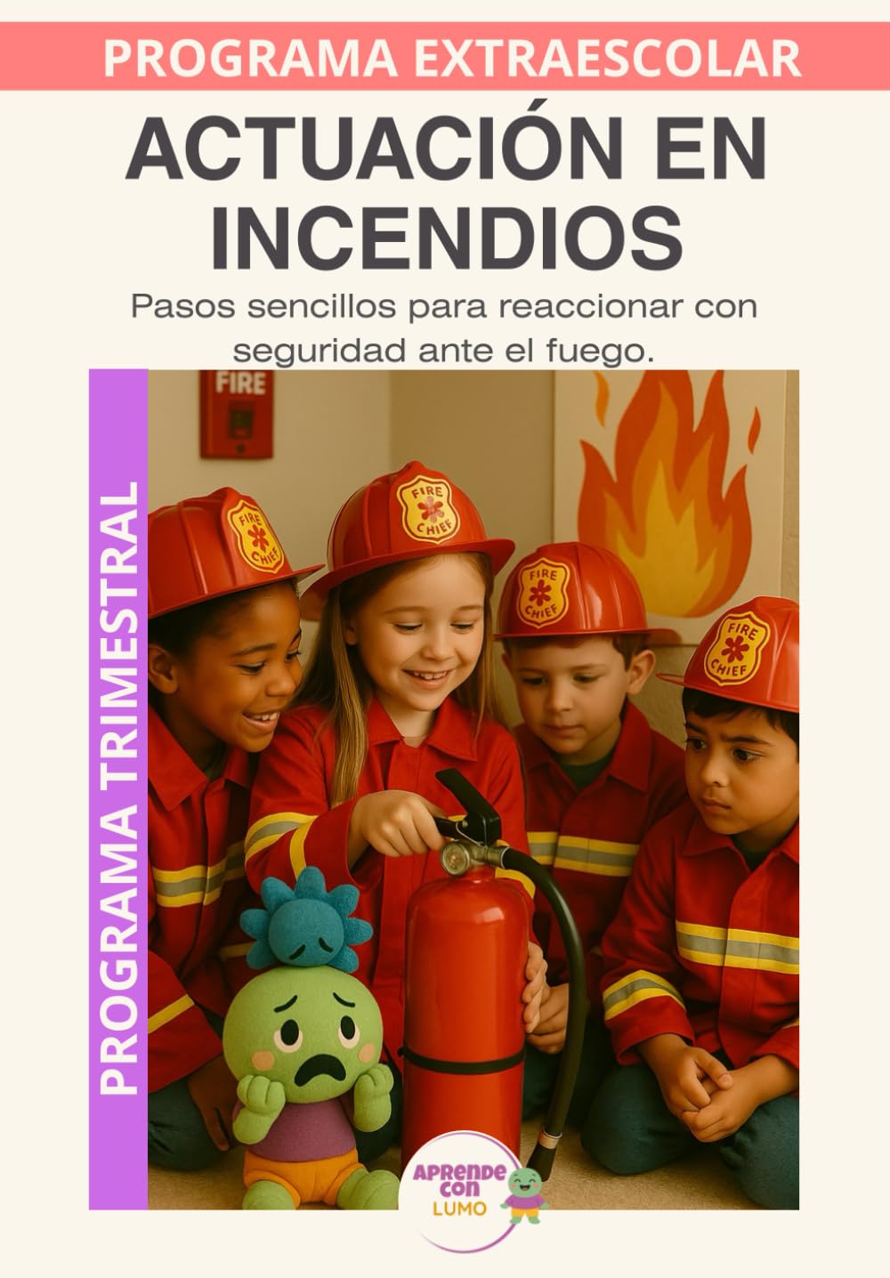 Actuación en Incendios: Aprender a actuar con calma y seguridad ante incendios y emergencias. (Programas Extraescolares Aprende con Lumo)
