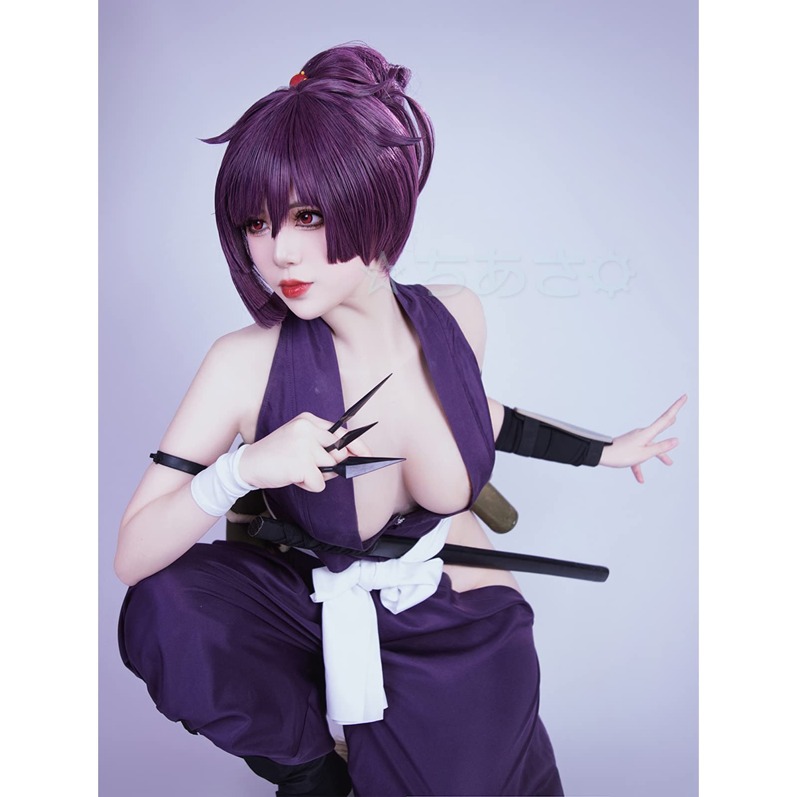 Amazon.co.jp: [CHIASA] 地獄楽 コスプレ 苦無、髪飾り、足袋付き 杠 