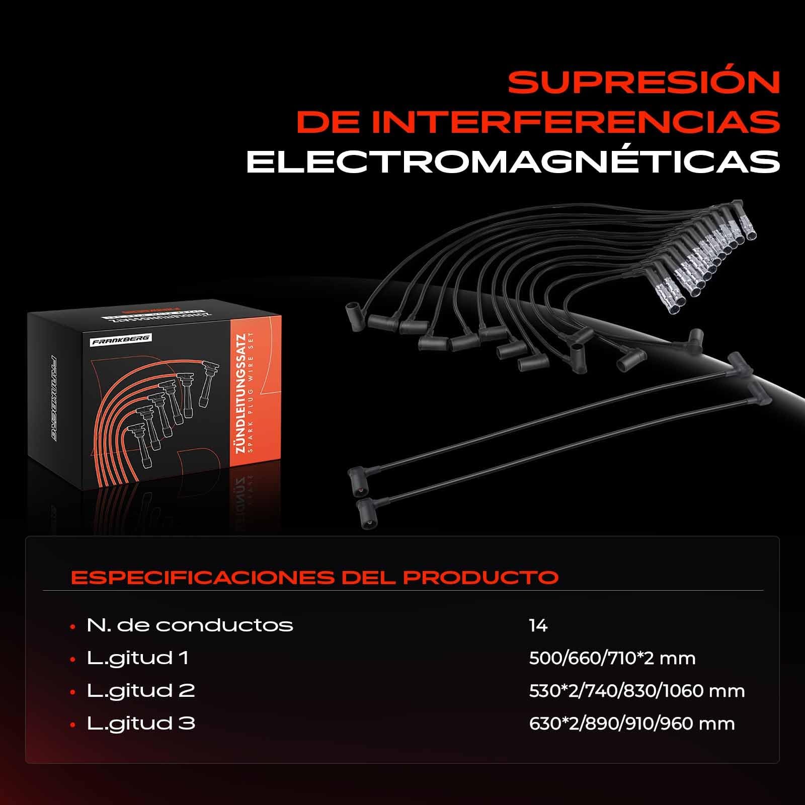 Frankberg Juego de 14 cables de encendido