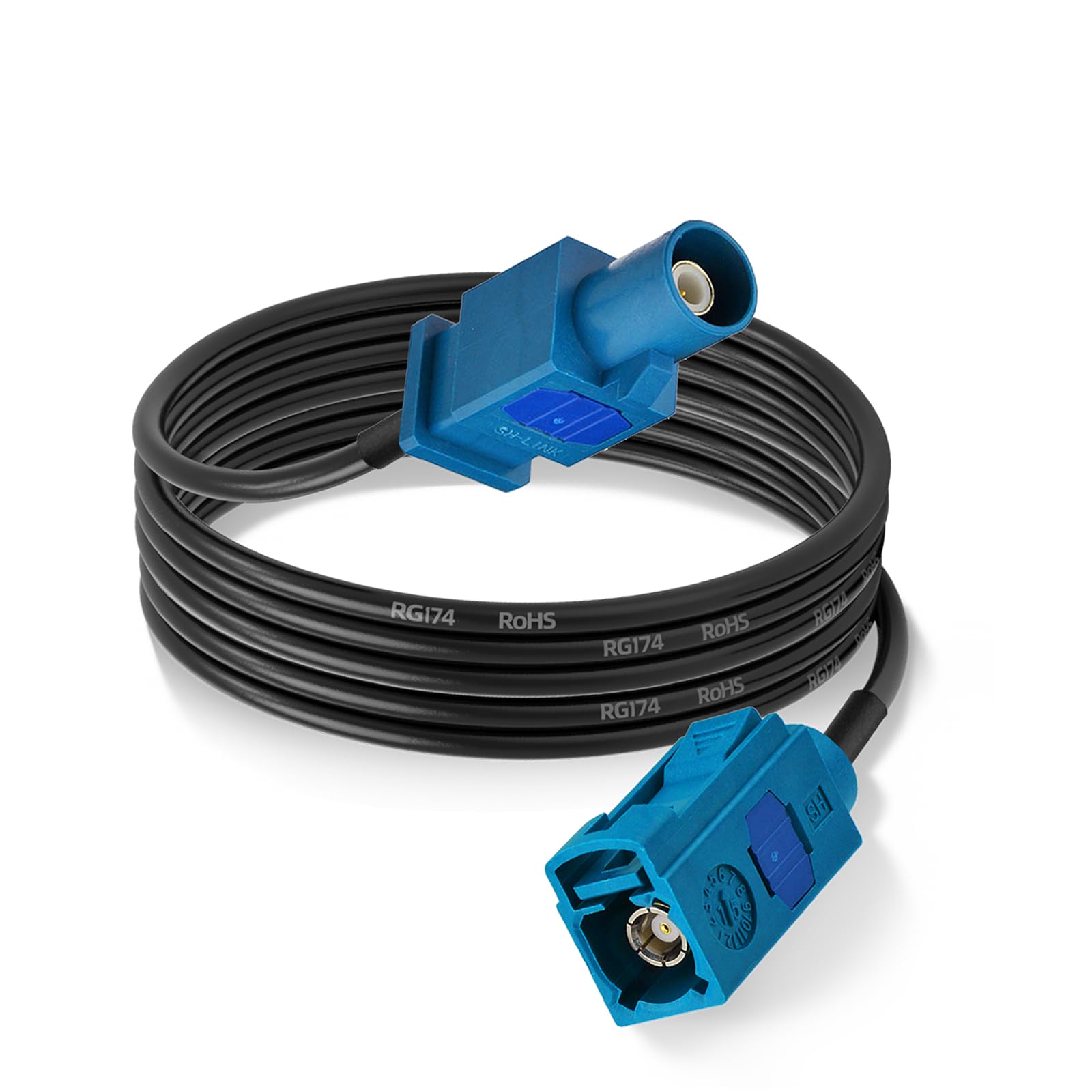 SZSAUTO Fakra Z Male to Female 6.5ft 2m Car Antenna Extension Cable for Vehicle Stereo Android Head Unit GPS Navigation Sirius XM Satellite Radio AM