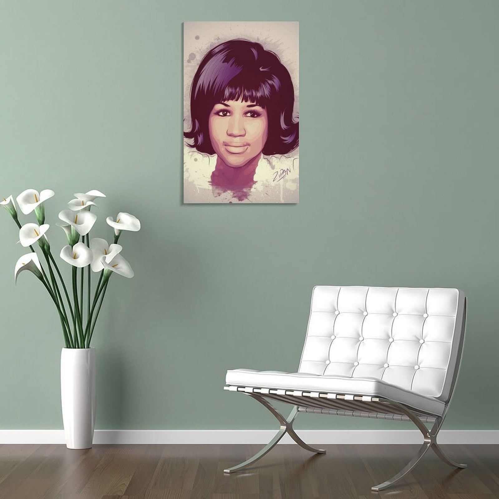 Amazon.co.jp: アレサ・フランクリン 歌手のサインです タペストリー