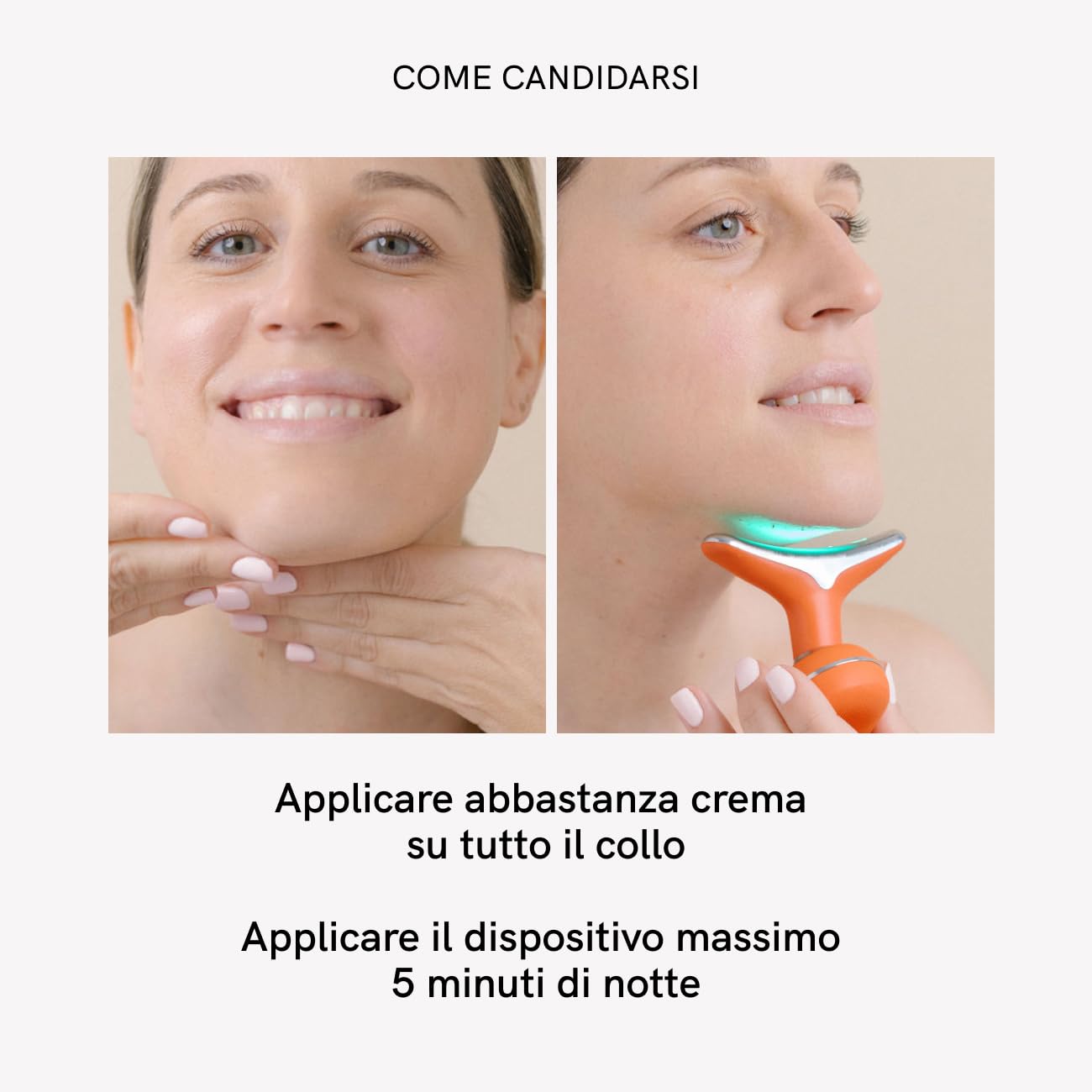 MASDERM | Confezione massaggiatore viso e collo + crema viso a radiofrequenza idratante 500 ml | rassodante antirughe | Massager galvanica facciale | Red Light Therapy Face | Trattamento professionale