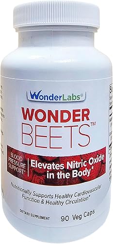 Cápsulas de raíz de remolacha Wonder de 1100 mg, estandarizadas al 2% de nitratos, ayuda a apoyar la producción de óxido nítrico, presión arterial,