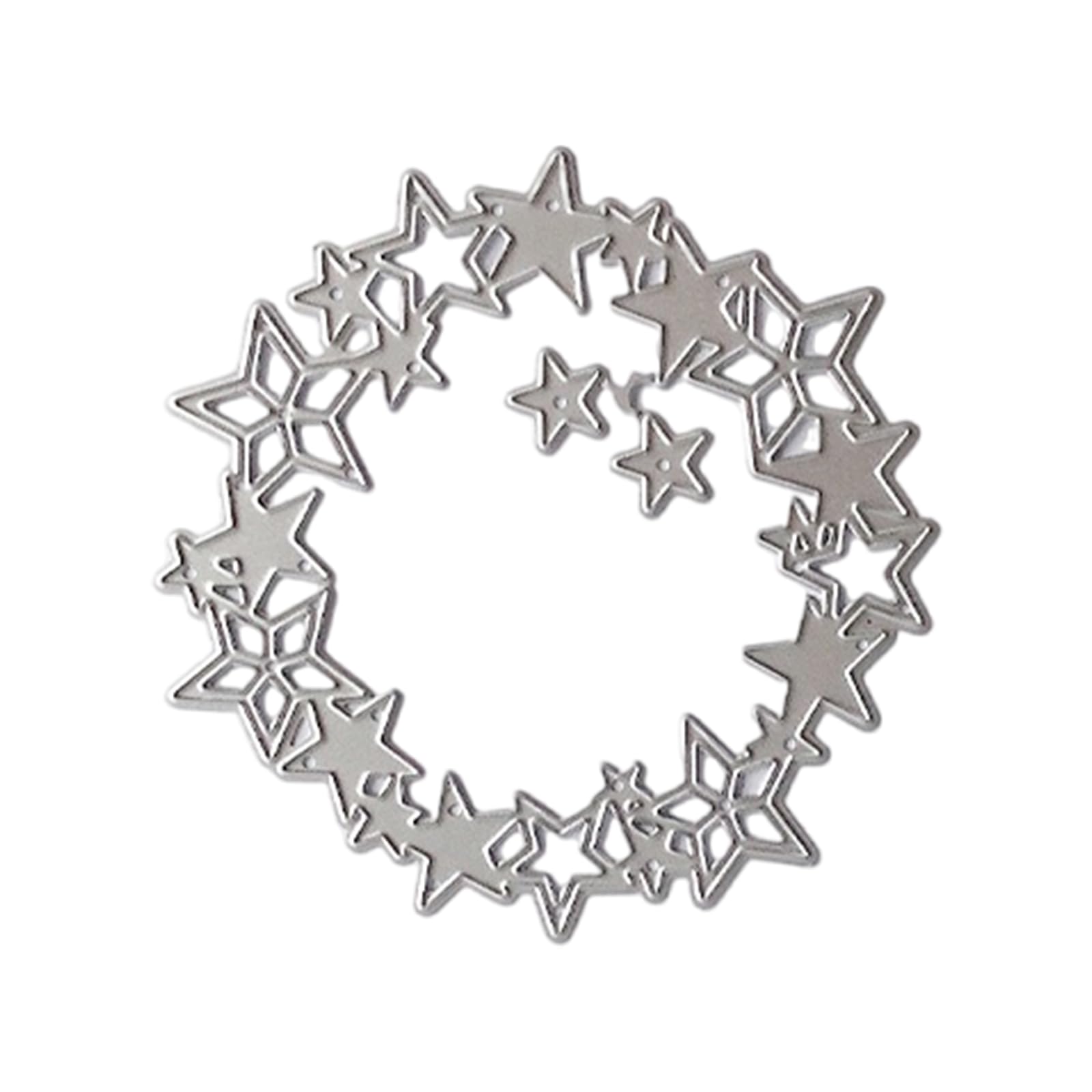 NEWFT Round Star Frame Cutting Dies Embossing Stencils Cut Stencils Star Die Cut for Scrapbooking Card Scrapbook Decoration Round Frame Die