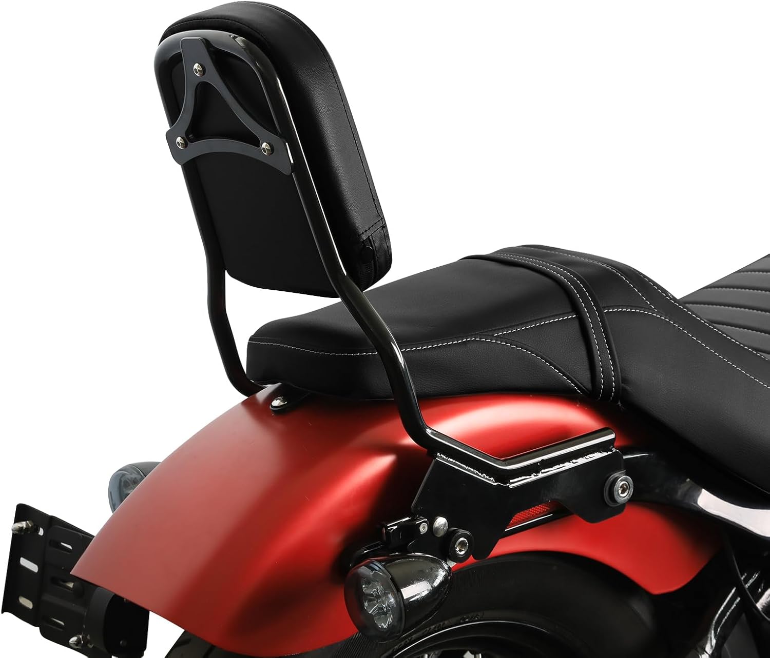TCT-MT Standard Sissy Bar Backrest Upright wDocking Hardware Kit Fit for Harley Softail 2018-2021 Heritage Classic FLHC FLDEStreet Bob FXBB; Slim FLSL Black 2020 2019, Backrest+Docking