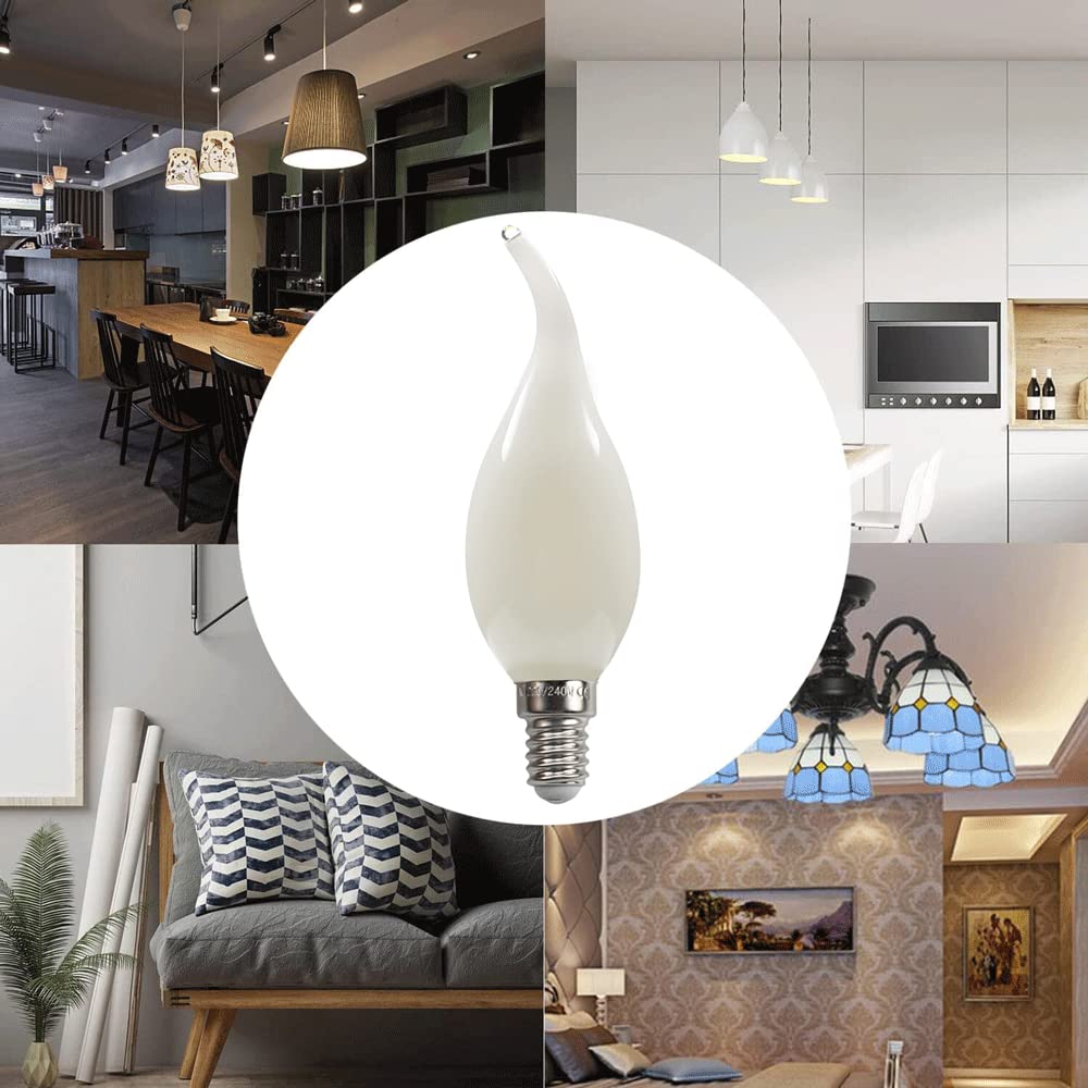 Lampadina di Ricambio a LED - 220 V-240 V, lampadine Edison con Base E14, Lampadina C35 G45, Adatta per luci Vintage da Giardino Commerciali, Luce Diurna Bianca 6500 K, Confezione da 10