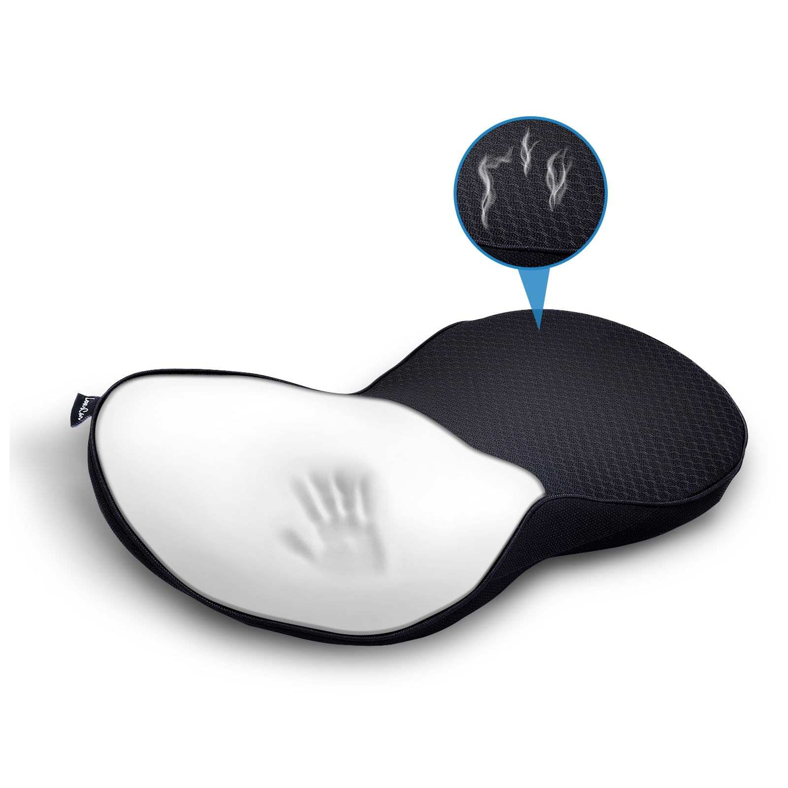 WODHMIEY Cojin Coxis para Aliviar el Dolor de CiáTica Y Espalda Baja, Espuma Viscoelástica Cojin Lumbar Coche, Conductor Cojin de Ergonómico Elevador Coche Adulto