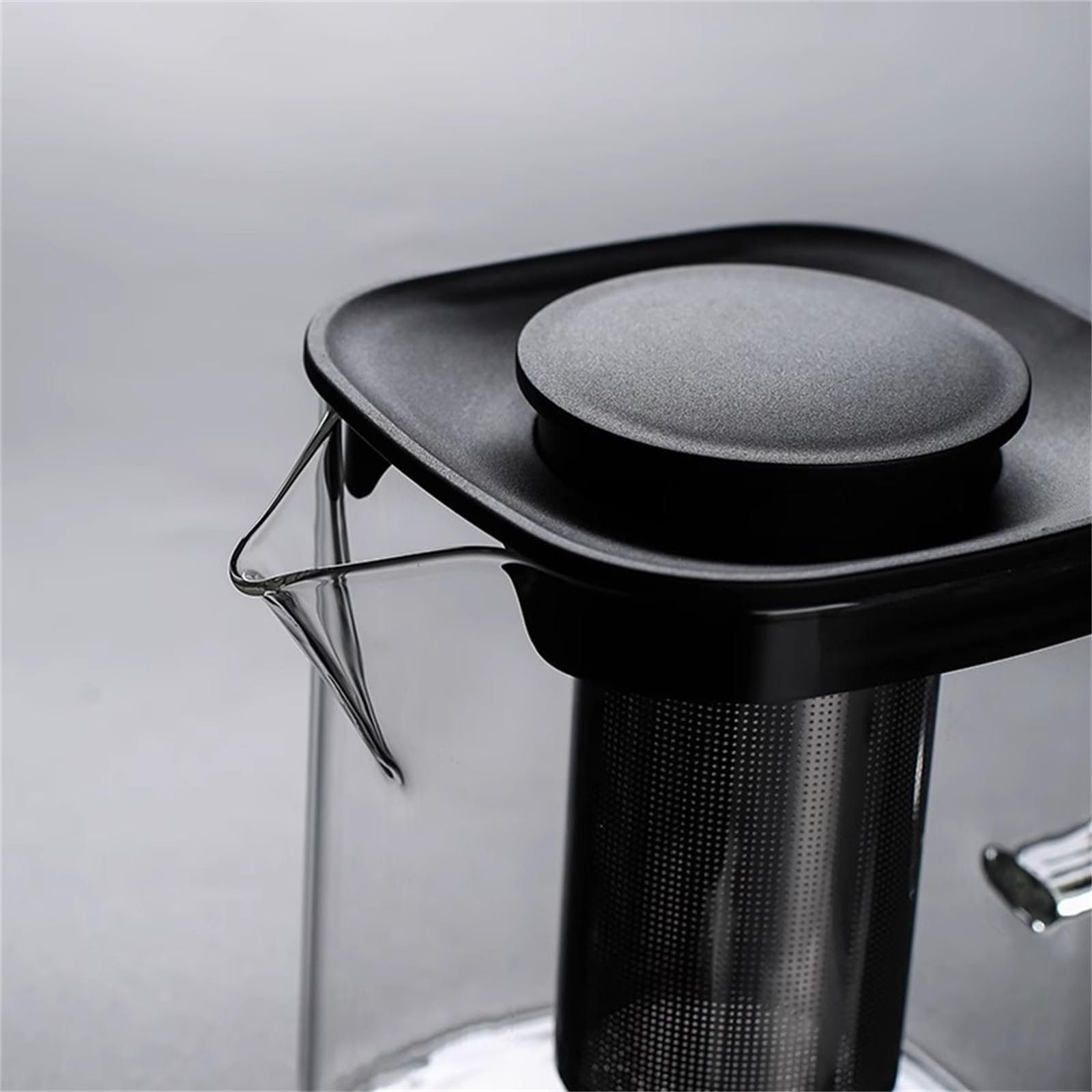 Teekanne aus Glas Teekessel mit Teezubereitung Hochtemperaturbeständiger Glaskessel Teekessel Großer Wasserkocher mit kochendem Wasser Teebrüher Teeservice Filtereinsatz Heimgebrauch(1600ML)