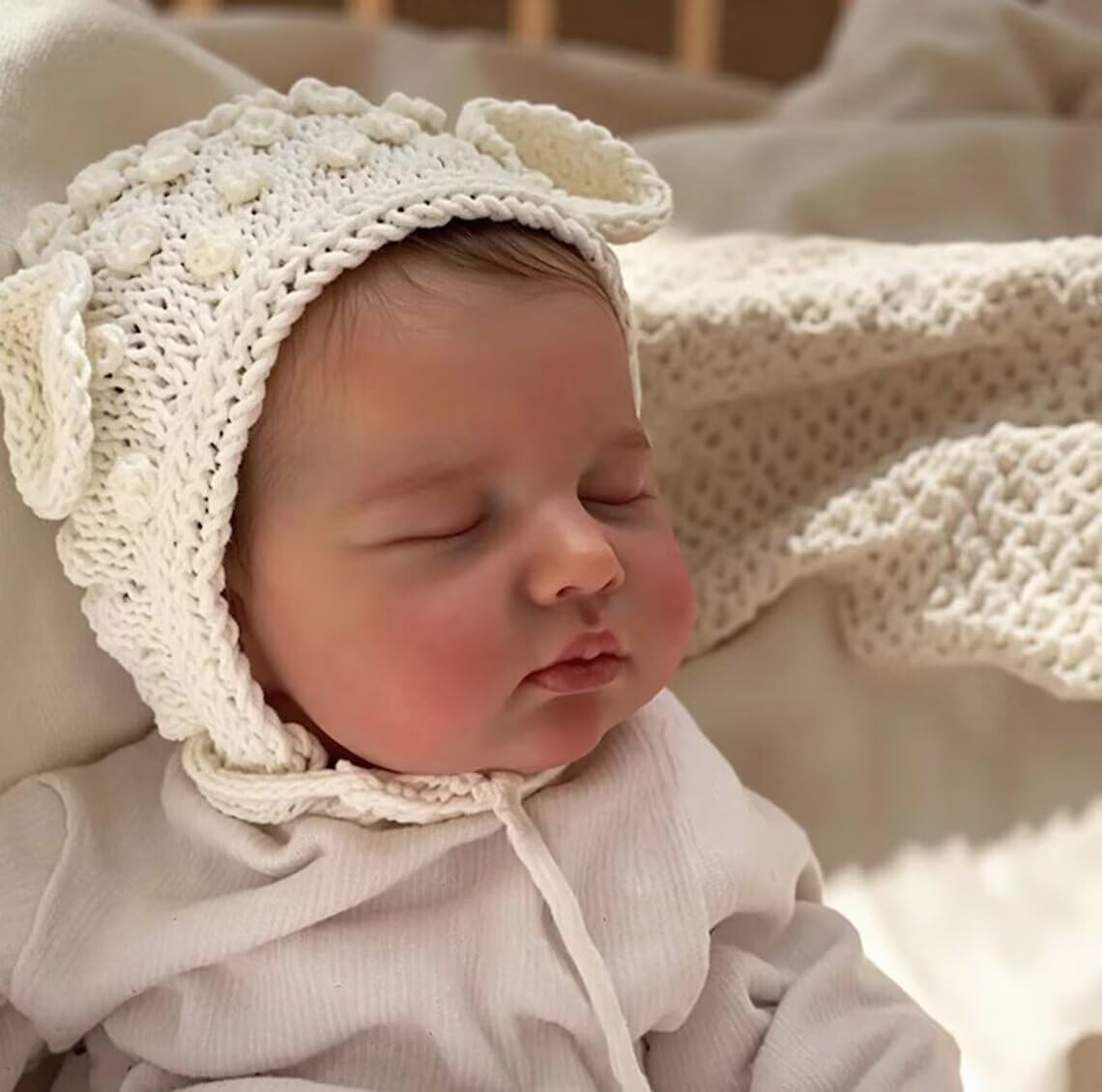 Muñeca Reborn De Silicona Cuerpo Completo – Bebé De 50 Cm Con Cabello Implantado A Mano, Ojos Cerrados Y Accesorios, Regalo Realista Para Coleccionistas Y Niños +3 Años