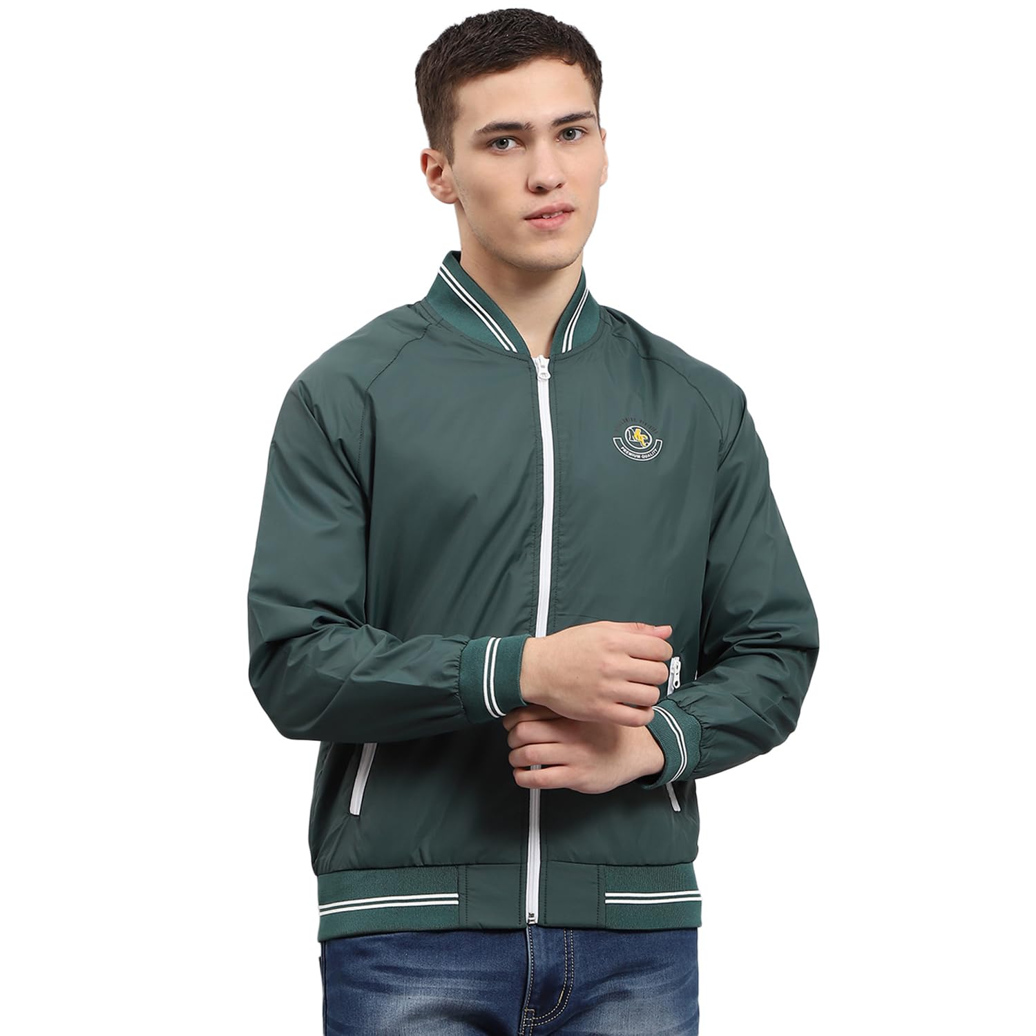 monte carlo Mens Solid Mock Neck Full Sleeve Jacket (224261867)-picture-13
