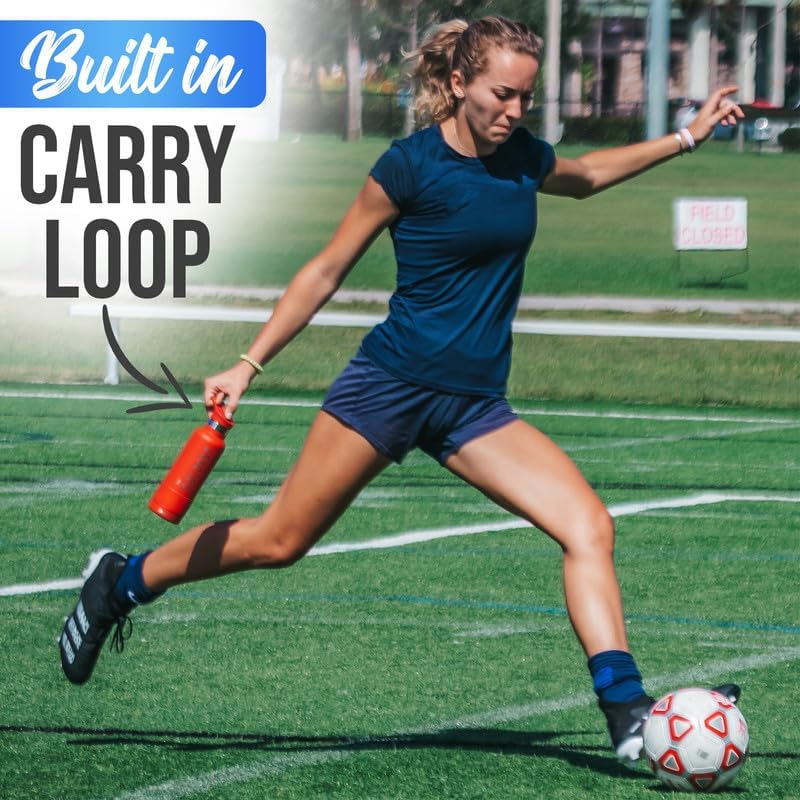 Coldest Sports Water Bottle with Straw Lid Vacuum Insulated Stainless Steel Metal Thermos Bottles Reusable Leak Proof Flask for Sports Gym (Epic White) Epic White 32 oz